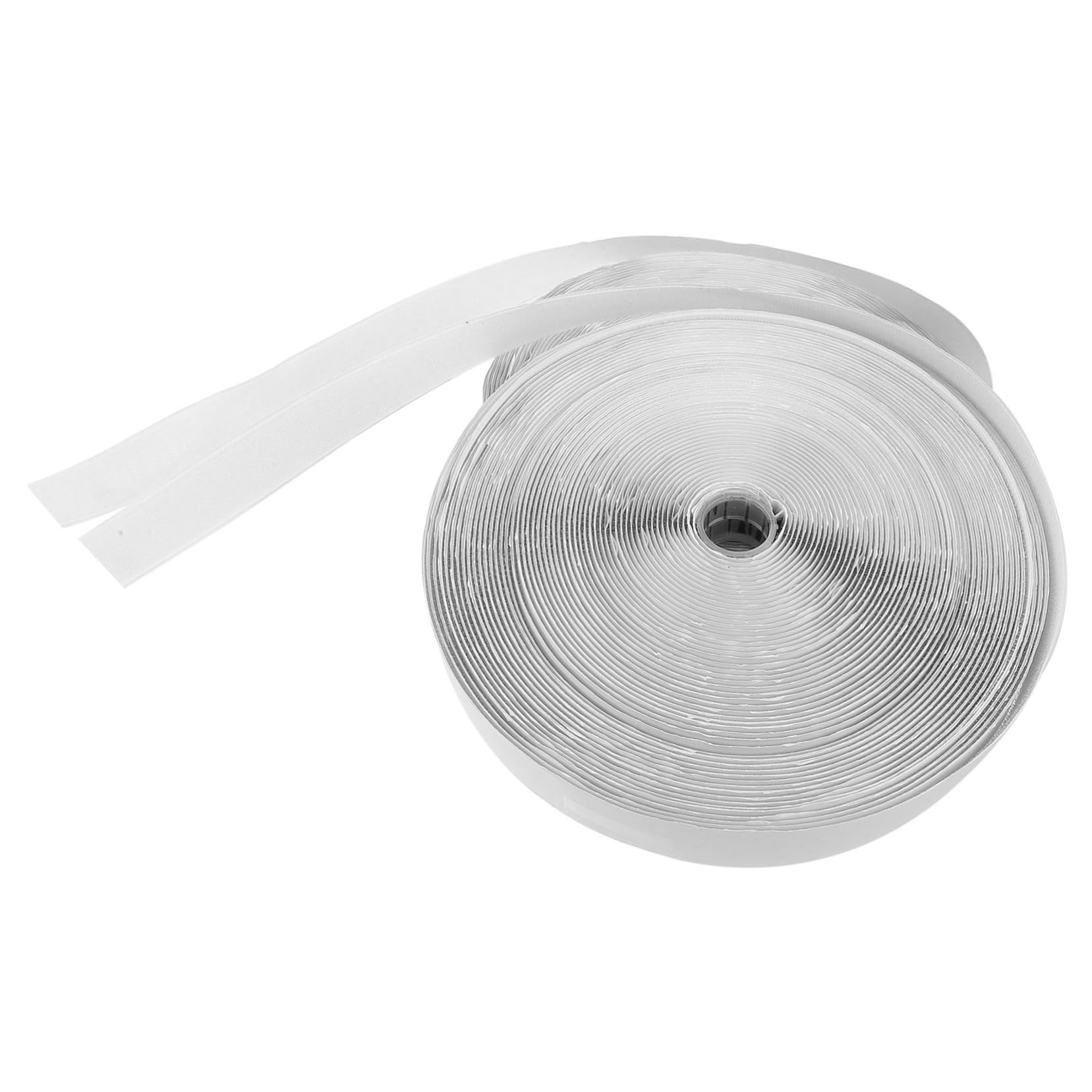 Nastro Adesivo a Strappo Bianco 25m, Set da 1, per Fissaggio | Nailon e Blend di Poliestere, Uso Versatile per Schermi e Tende, Design Autoadesivo Forte Tenuta