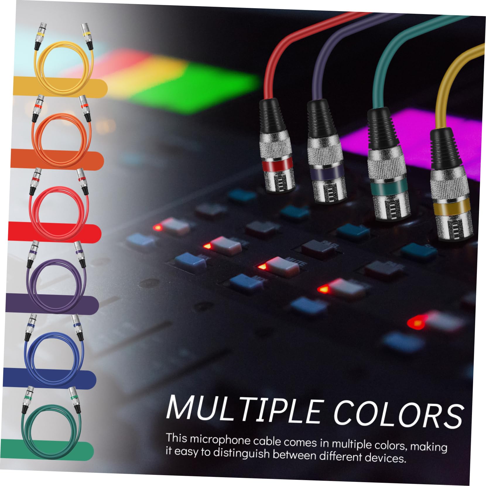 DOITOOL Cables de Audio Xlr Cable de Micrófono Xlr Macho Hembra para Altavoz Escenario de Mezclador de Audio