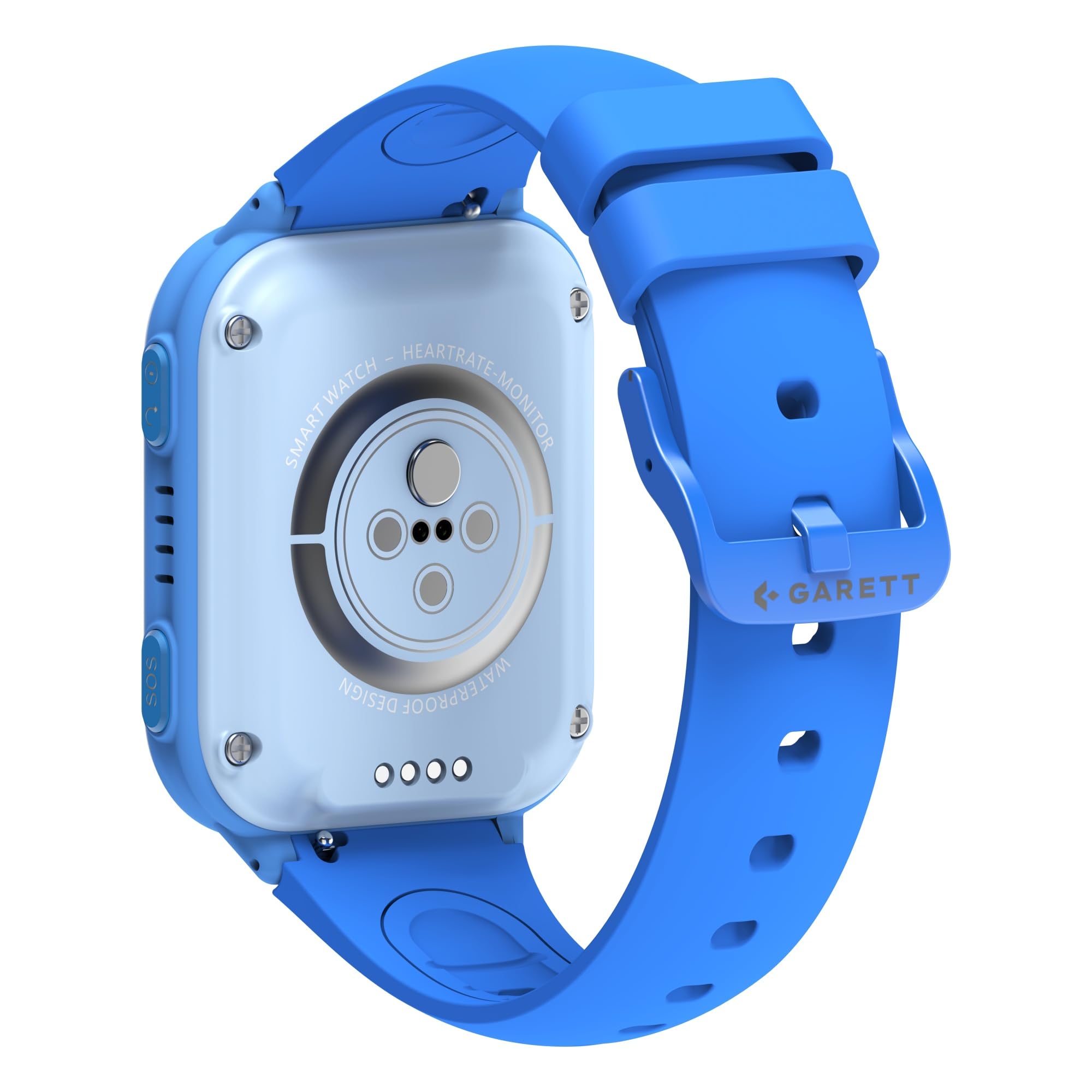 garett smartwatch dla dzieci dziewcząt chłopców – 1,78″ – 4G LTE Face Unlock – GPS rozmowy wideo SOS – Vibe niebieski