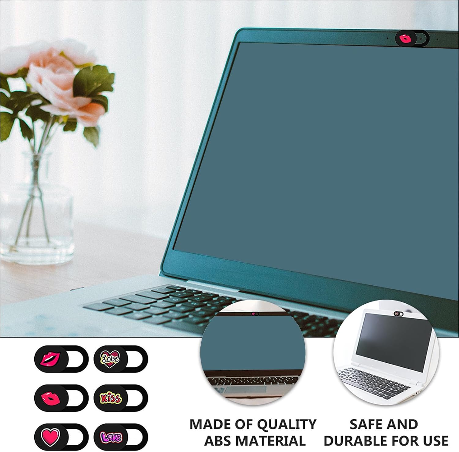 6pcs Adhesive Slide Cover Privacy Protector for Computer Phone Tablet image 3