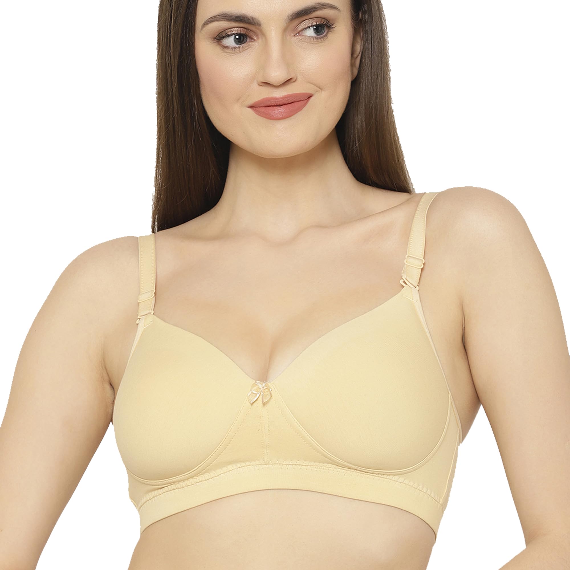 floret Women's Padded/Non-Wired & Full Coverage/T-Shirt with Convertible-Strap Bra-picture-21