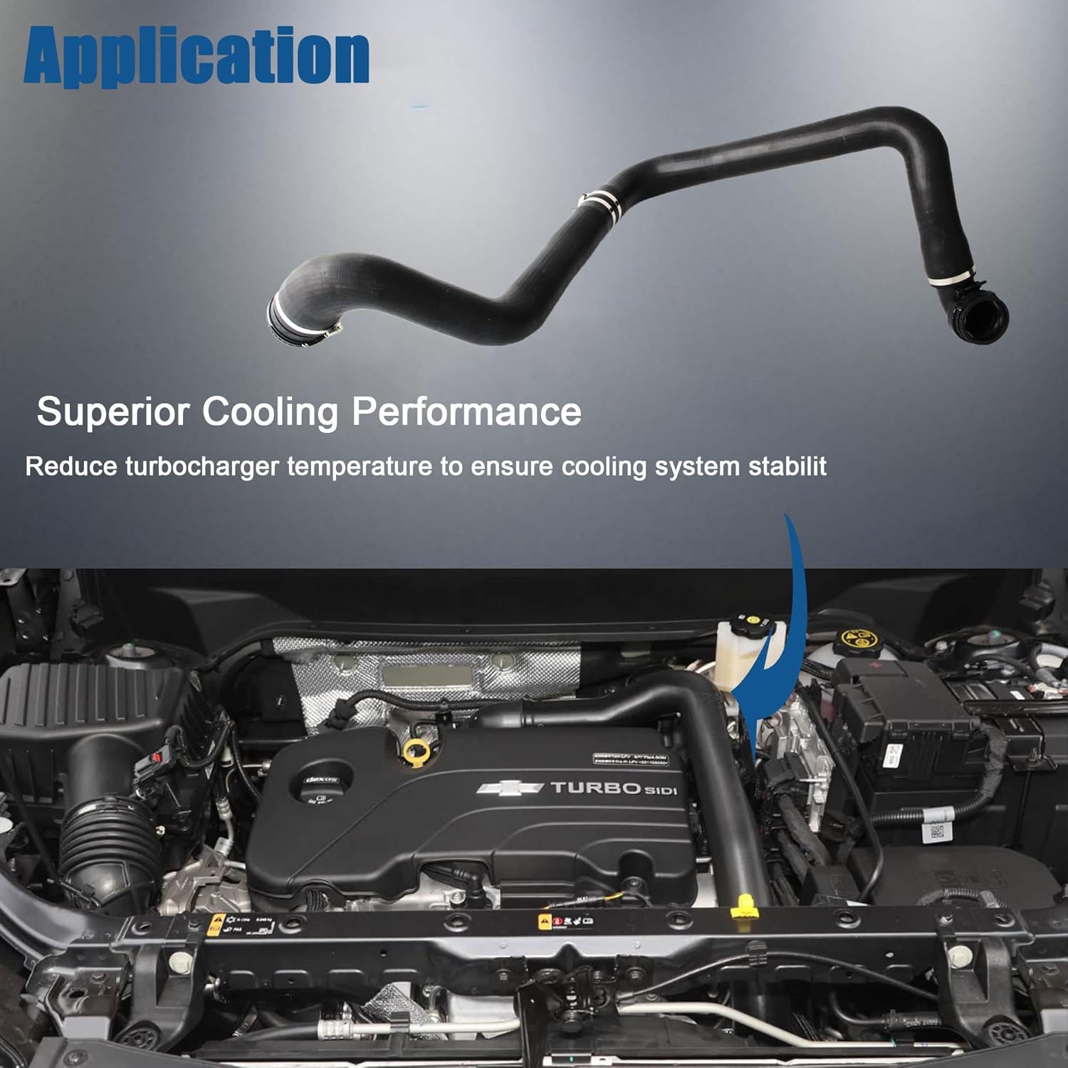 AUCERAMIC Intercooler Hose Compatible with GMC Terrain/Chevrolet Equinox 1.5L 2018-2023 Replace# 84836352 89670454 23278449