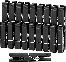Prendedor de Roupa Plástico Resistente Kit 24 Unidades — Pregador Fixação Firme no Varal, Não Marca Tecido, Durável, 7cm, Lavanderia Doméstica
