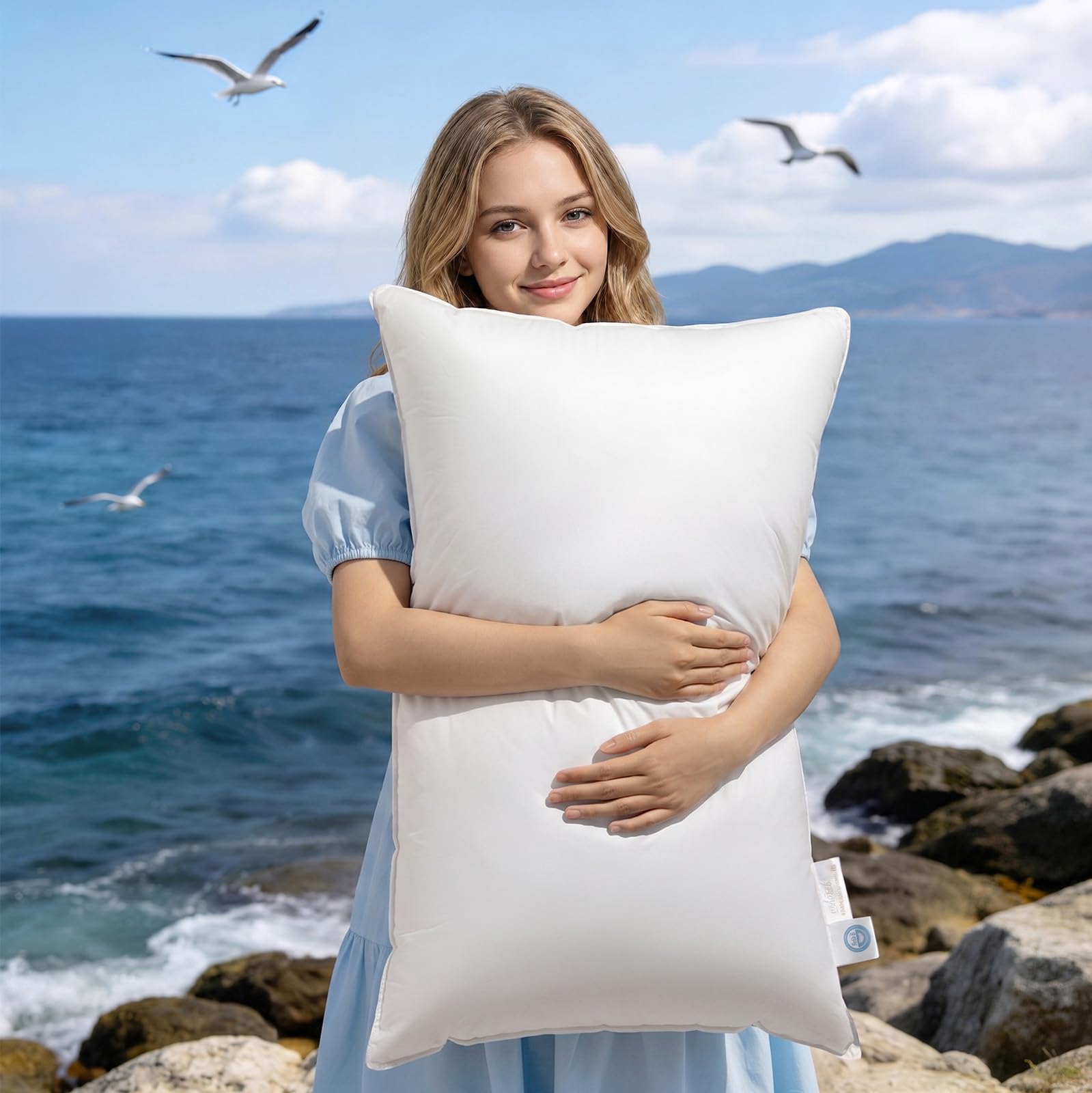 REDASW Canadian White Goose Down Pillow