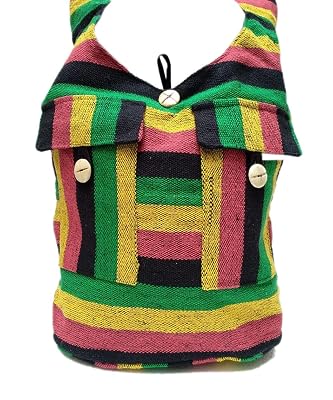 Little India Stripe Style Dari Sadhu Multi-Color Shoulder Bag 13"x15"x3"