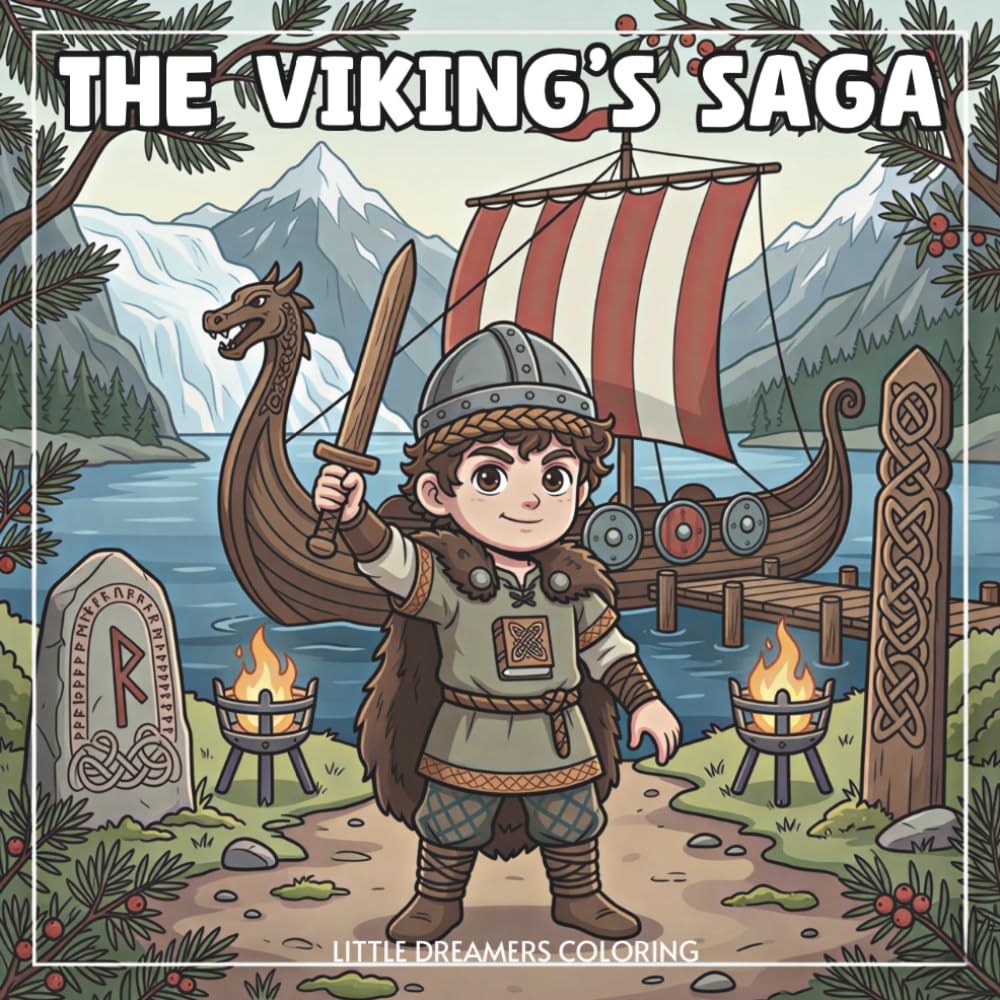 The Little Viking's Saga: Viking Coloring Book for Kids and Families
