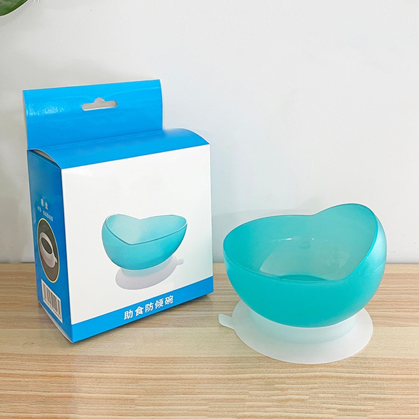 Bols pour personnes âgées, antidérapants, passent au lave-vaisselle, bol à cuvette haute et basse – Assiette creuse avec base ventouse, vaisselle auxiliaire adaptative pour personnes handicapées et