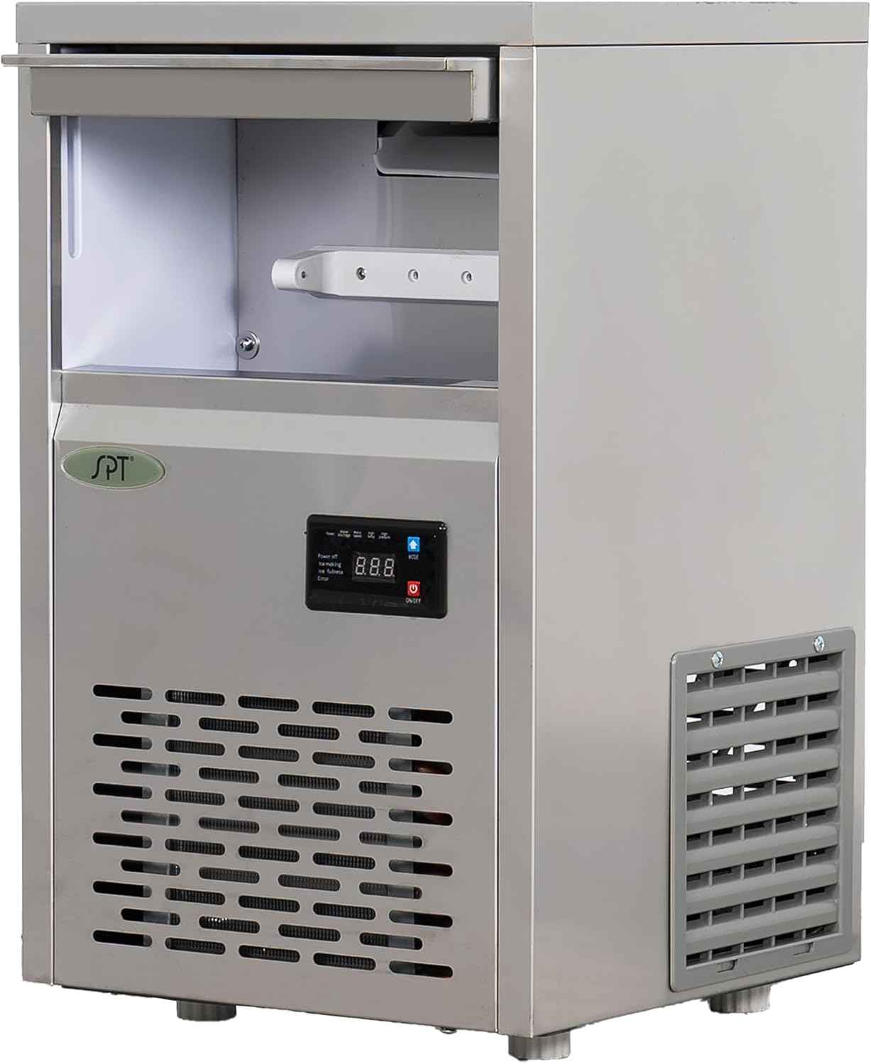 SPT SZB-22 44-lb Automatic Flake Ice Maker in Stainless Steel with Inline Water Filter