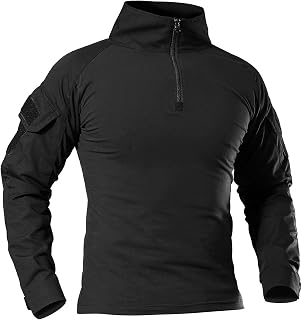 Taktische Combat Shirt Slim Fit Baumwollhemd Outdoor Paintball Airsoft T-Shirt für Schießen Jagd CS Game