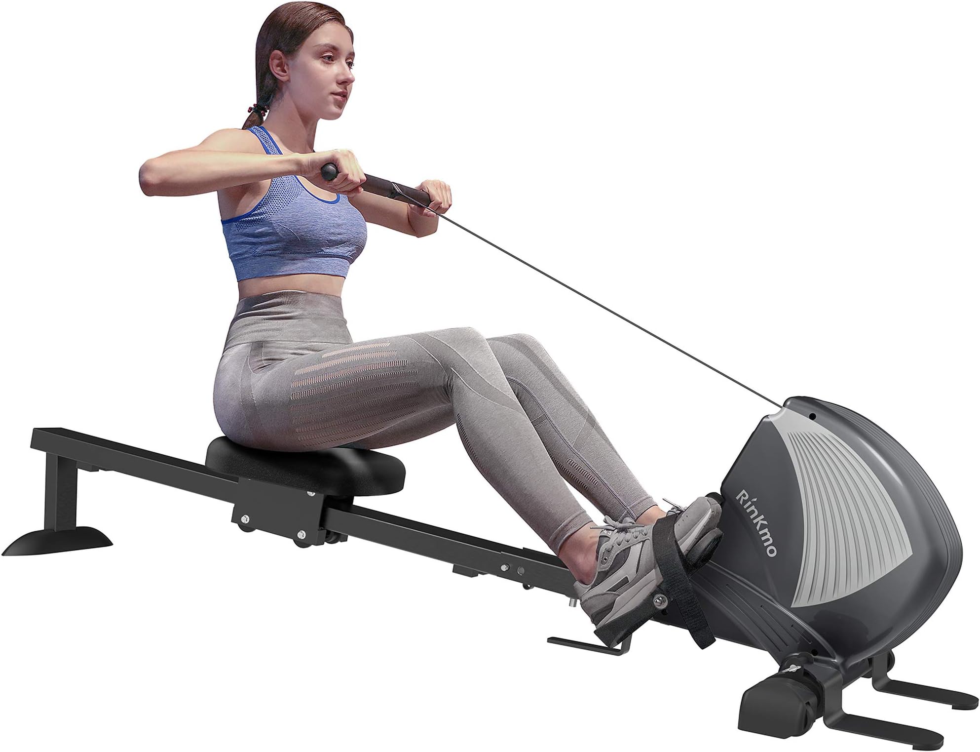 Rowing Machines for Home Use with Magnetic Resistance, Rower Exercise Equipment for Full Body Fitness, Home Gym Workout Row Machine, Foldable Design, LCD Monitor, Adjustable 8 Levels Resistance