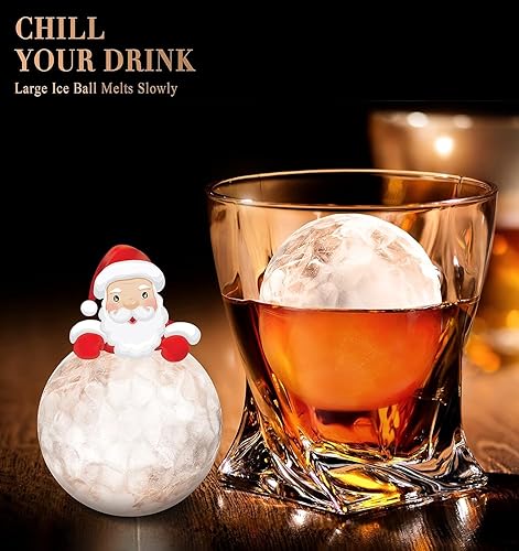 Miniatura 2 de ICEXXP Máquina de bolas de hielo de whisky relleno sin embudo y fácil liberación bandejas redondas grandes de cubitos de hielo de 22 pulgadas con