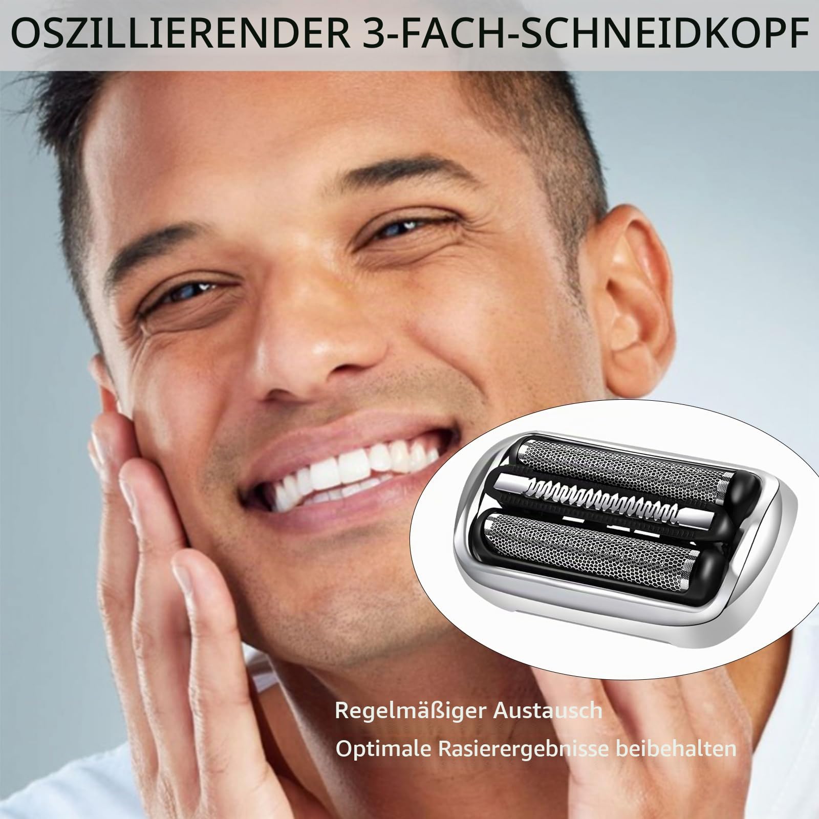 Elektrischer Rasierkopf für Braun Series 7 Scherkopf,73S Kompatibel Mit Braun S7 Scherkopf,Männer Elektrorasierkopf Ersatzteil Geeignet,für Serie 7 7020 7027 7071 7075(73S)