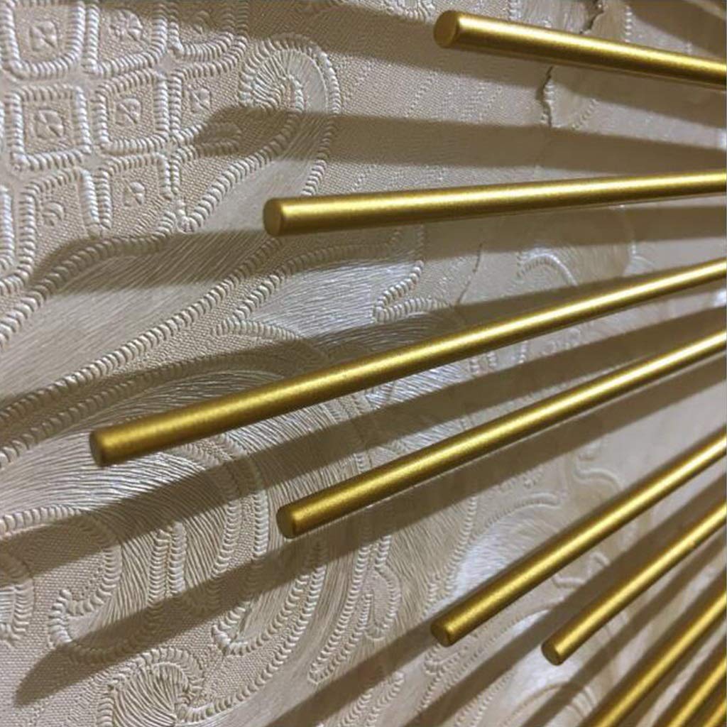 Dekoracyjne wiszące lustro ścienne w kształcie słońca szczotkowane złoto Sunburst okrągła ściana z połowy wieku nowoczesny styl 70 cm