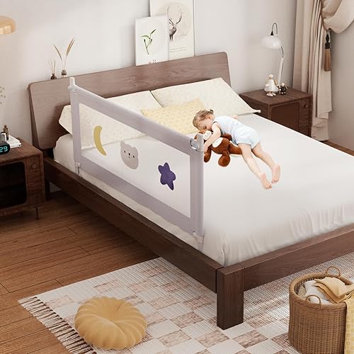 Miniatura 8 de omzer Riel de cama para niños pequeños  Rieles de cama para niños pequeños con bloqueo doble para niños  Barandilla de cama para bebés niños con