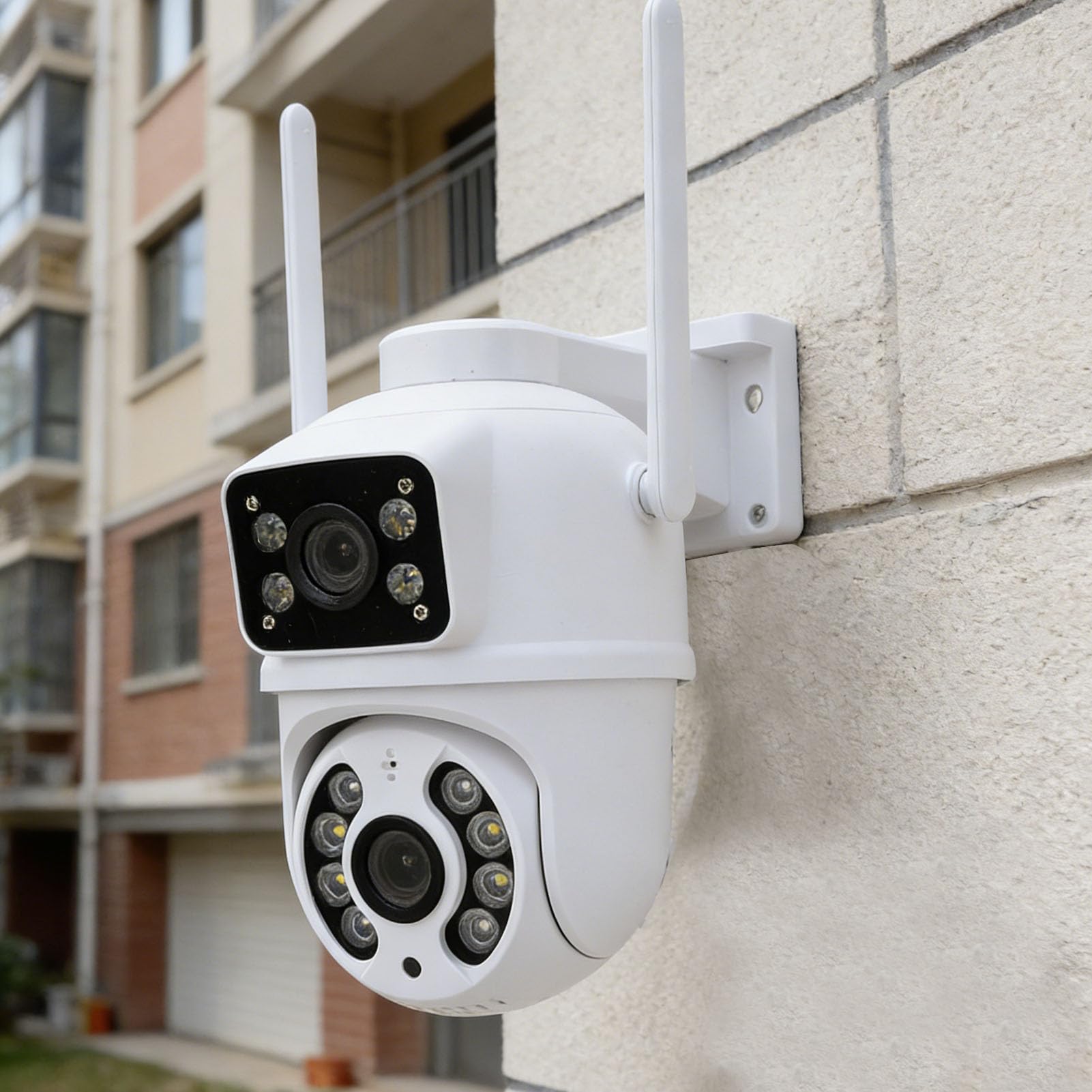 SENECESLI Telecamera PTZ da Esterno, Telecamera Resistente Alle Intemperie for Casa o Azienda (Spina europea)