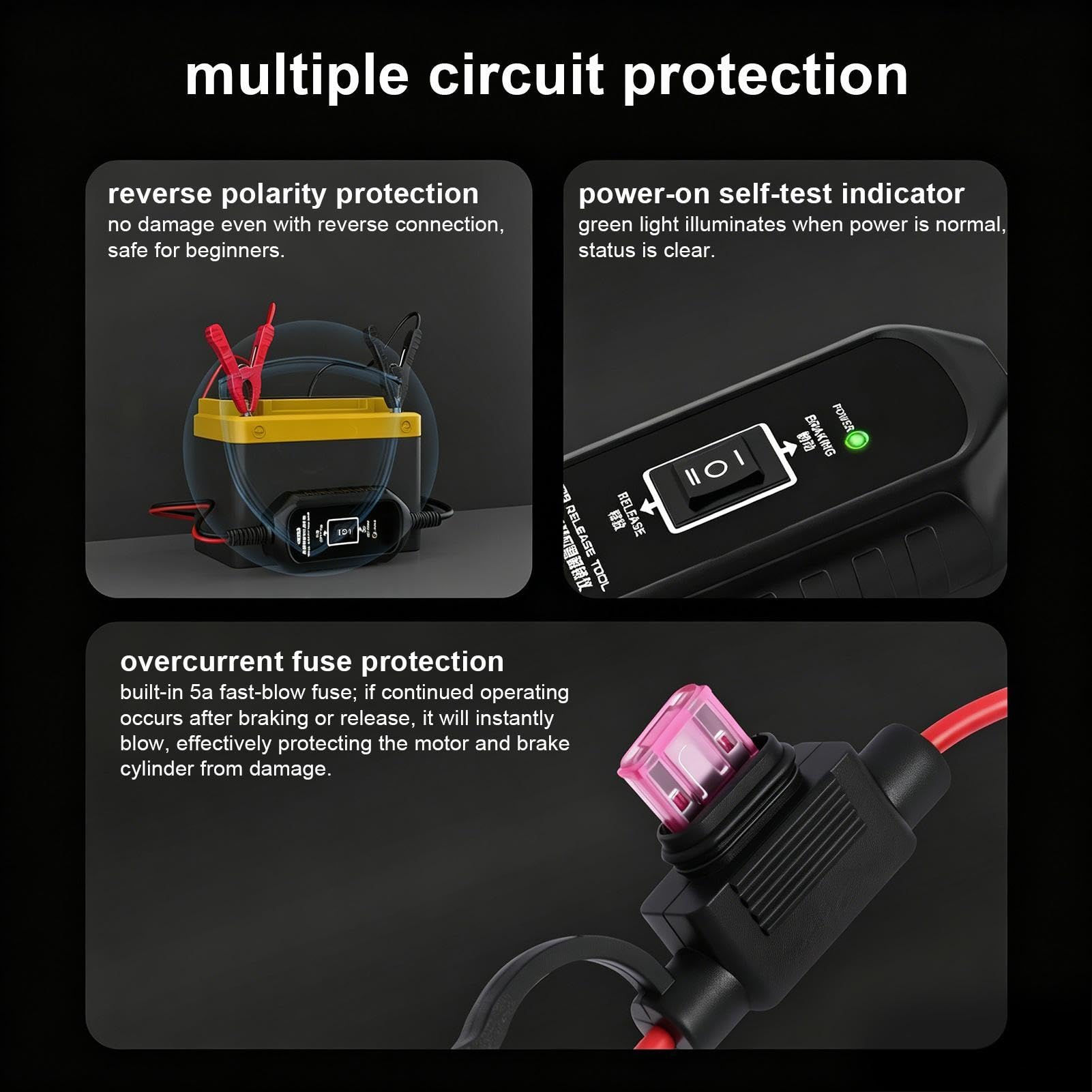 Strumento Di Reset Freno Di Stazionamento Elettronico Kit Manutenzione | Strumento Sblocco Freno Con Protezione Da Sovracorrente Per Auto Camion SUV Officina Garage Meccanici Tecni