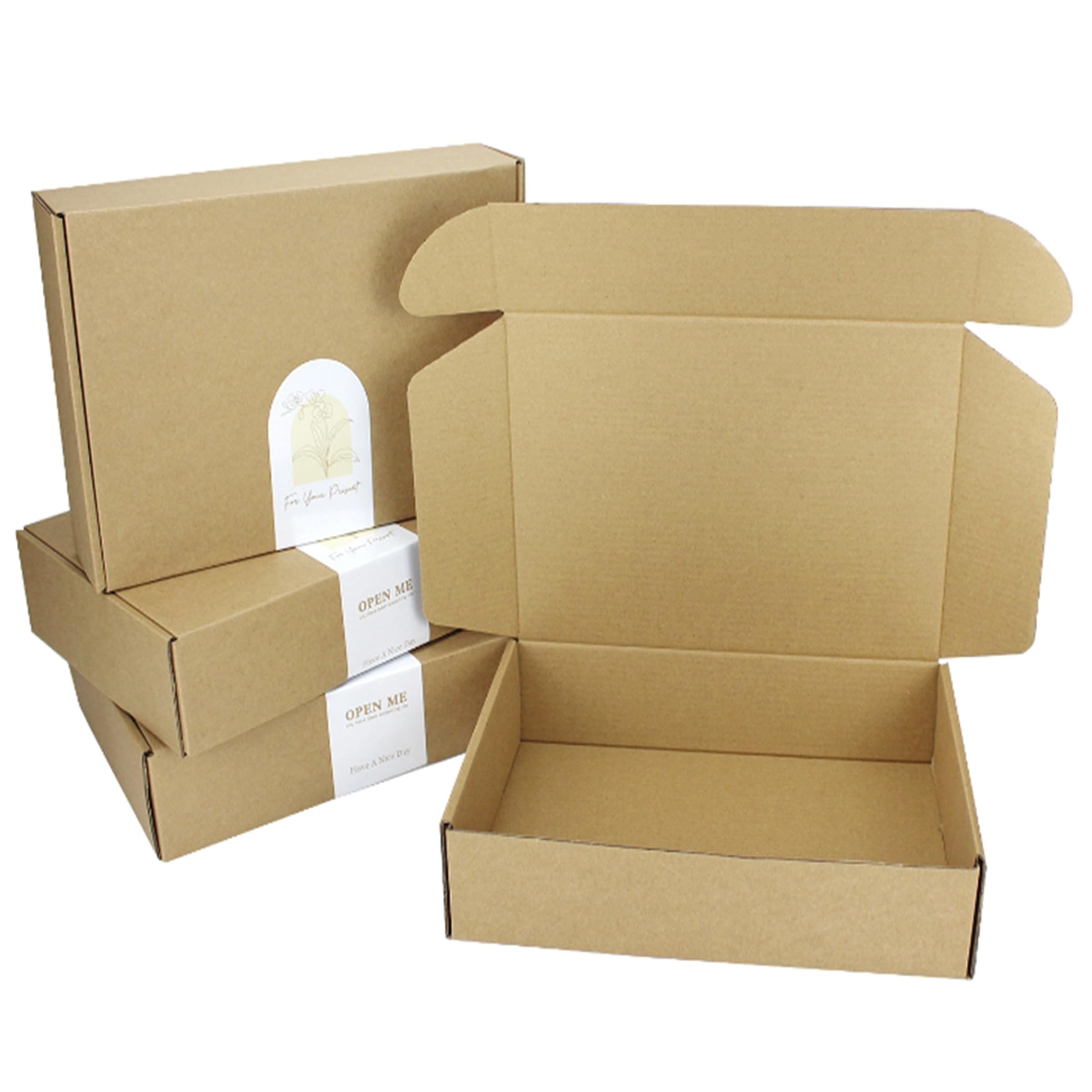 Yankmoom Brown 6 Pcs Shipping Boxes,22X16x7cm Corrugated Cardboard Boxes Gift Packing Boxes For Secure Storage And Packaging