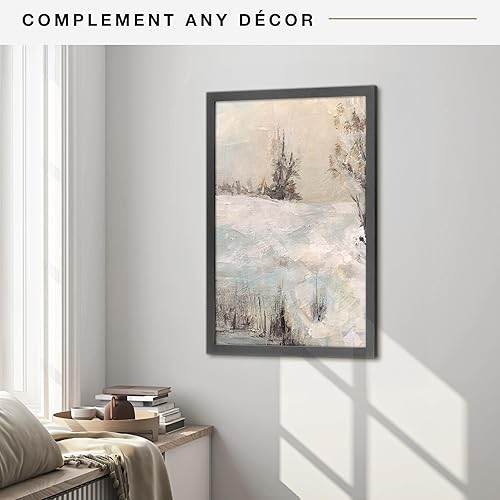 Vista 649 de MCS Studio Gallery Marco para póster de 16 x 24 pulgadas, imitación de veta de madera de color negro, colgar en horizontal o vertical, grande