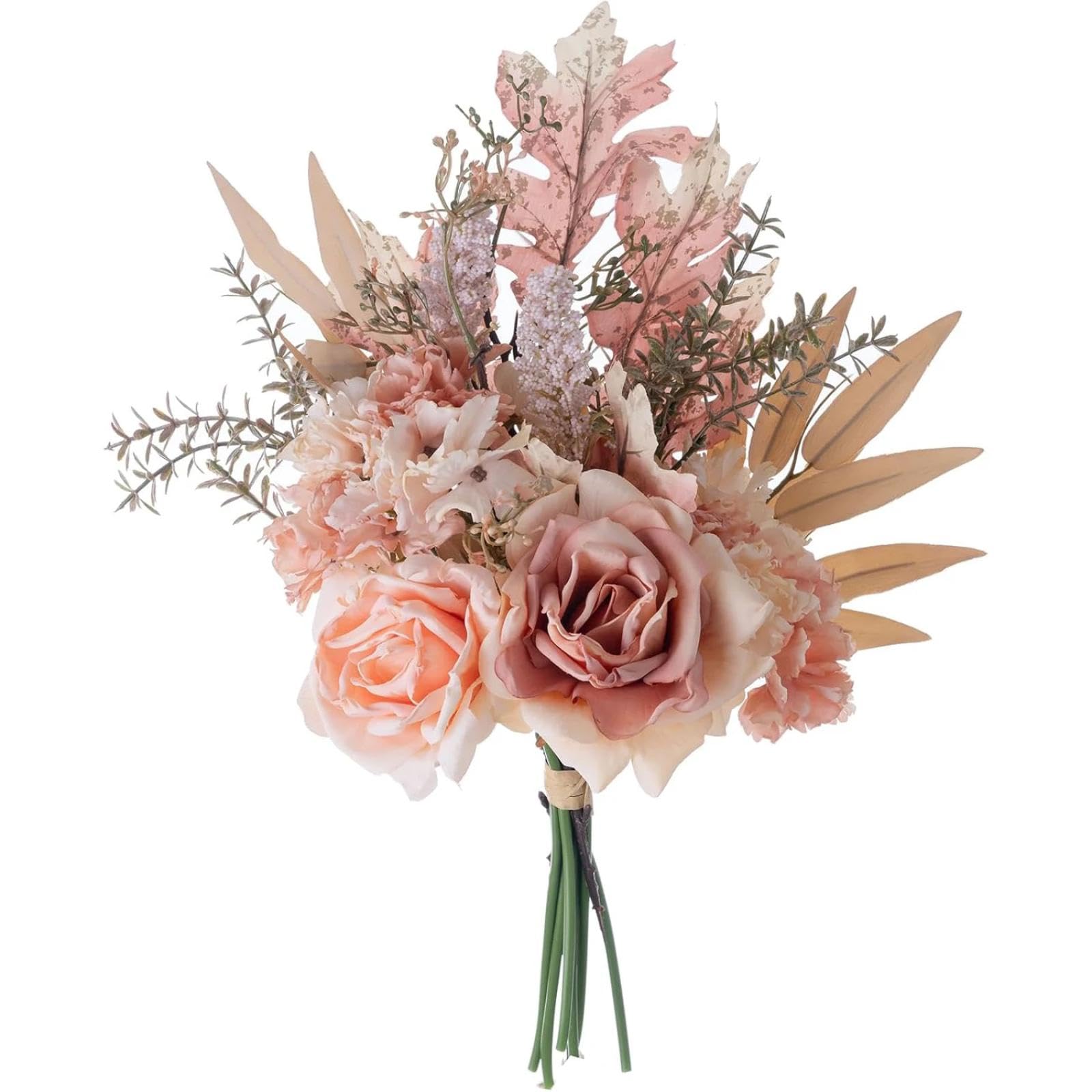 Bouquet de mariée avec boîte cadeau, roses et hortensias en soie à offrir