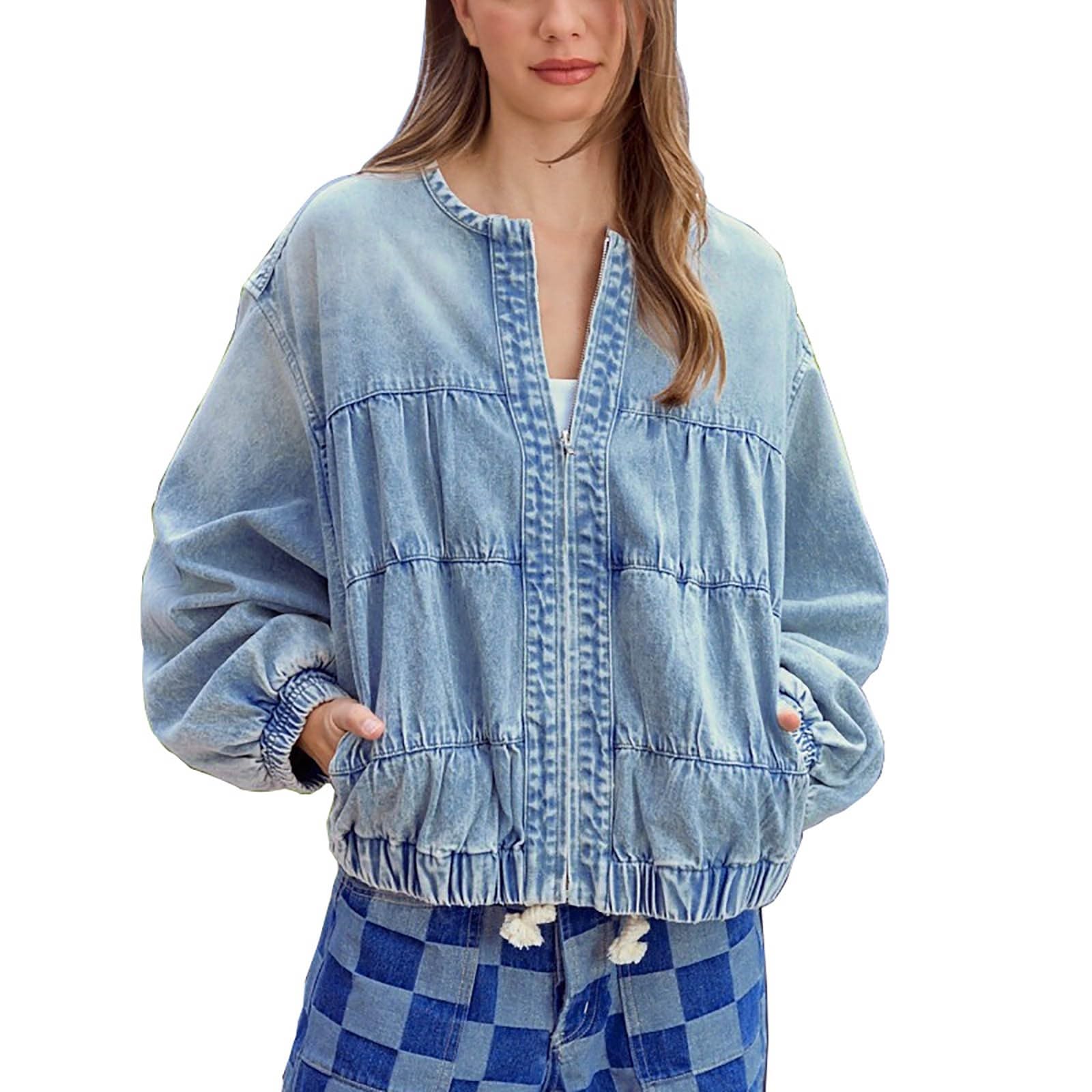 Générique Giacca Donna 2027 Vestibilità Aderente Blazer Leggero Autunno Lavoro Elegante Risvolto Diviso (BU1, XL)