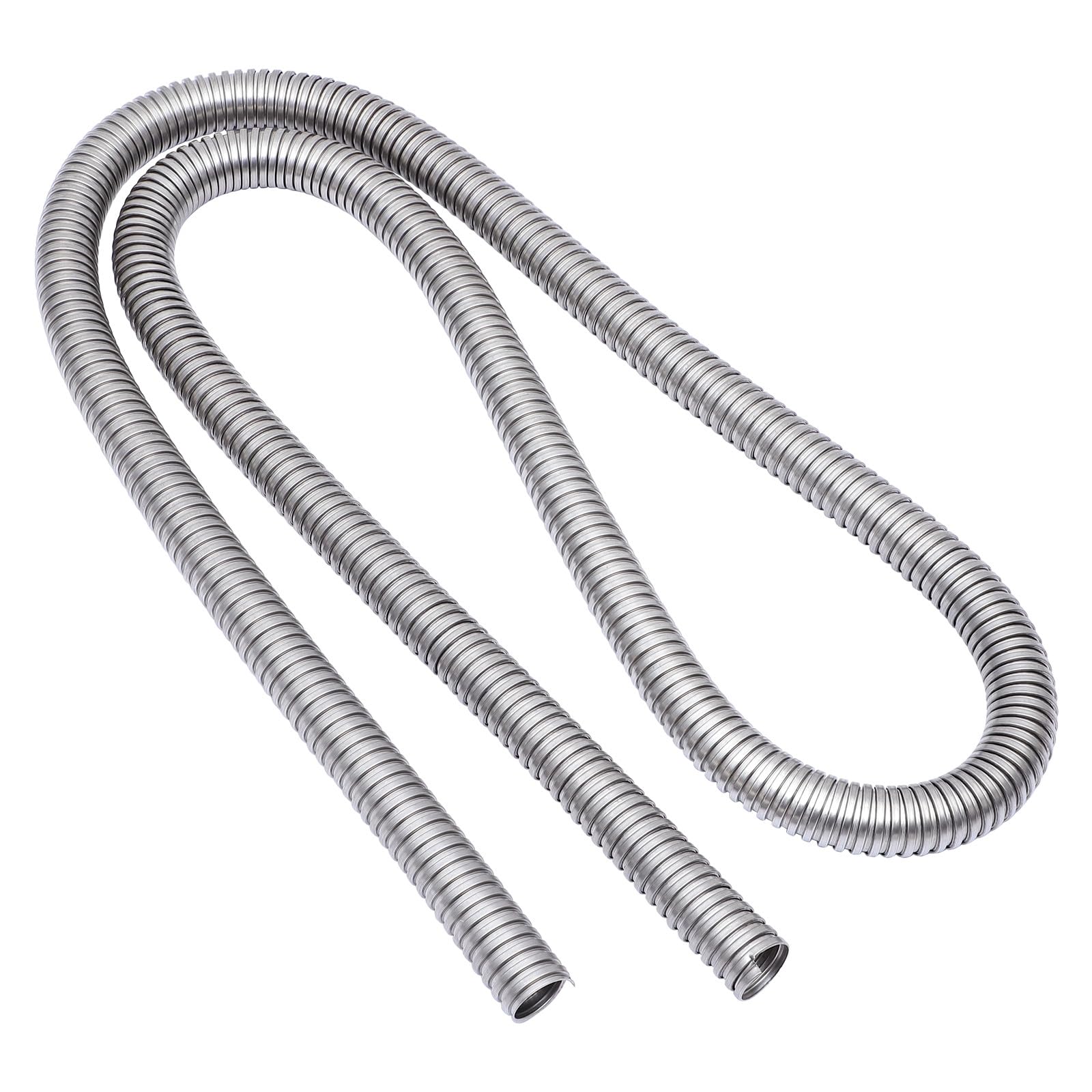 Manguera Roscada de Acero Inoxidable 304 para Cable | Plata, Flexible, Uso Automotriz y Construcción, Barrera Secundaria de Defensa