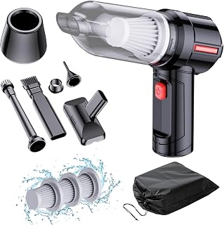Cordless Vacuum Cleaner Handheld Vacuum, Portable Car Vacuum Lightweight,Dust Buster, Air Blower, Mini Vacuum, Suck and Blow 2 in 1 Hand Vacuum Rechargeable with 3 Filters