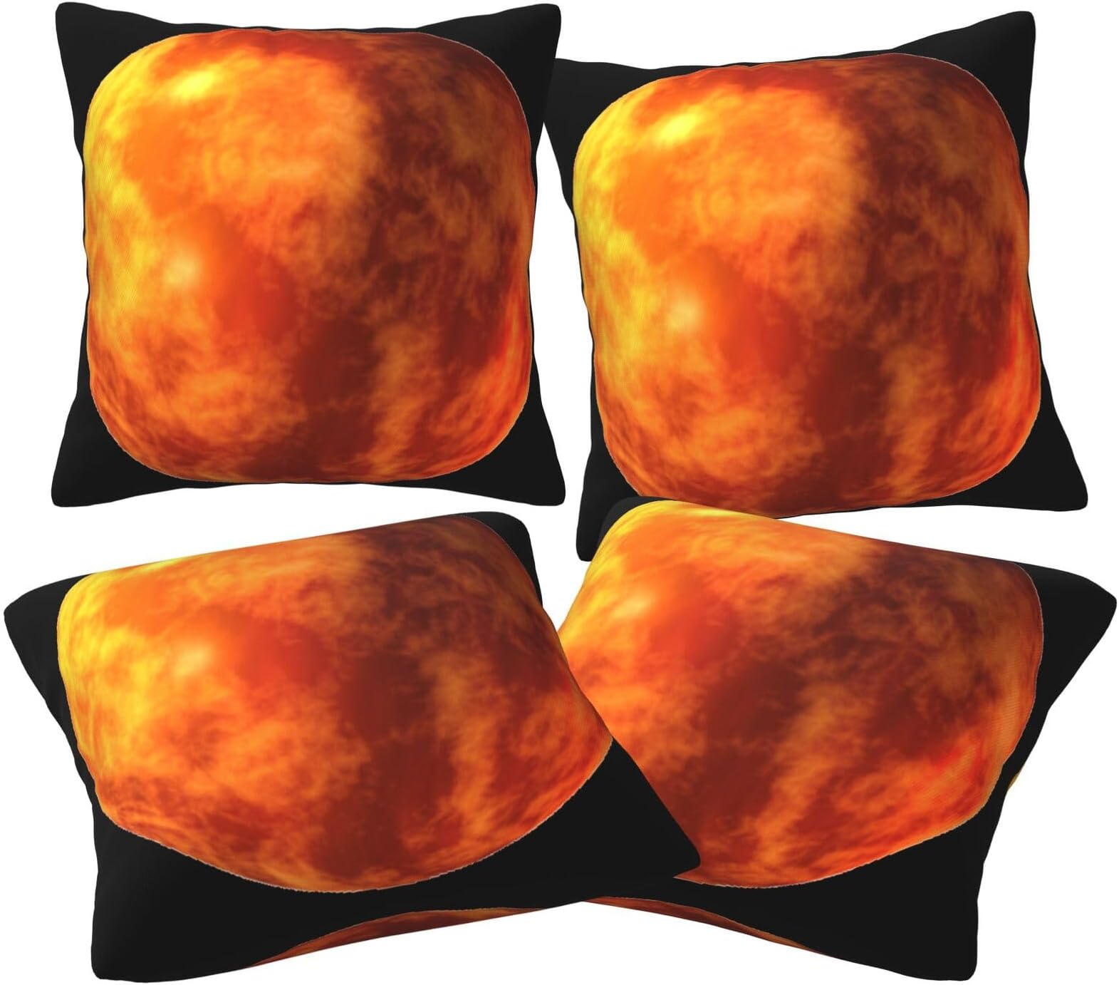 Jmorco Mars Planet Throw Pillow Cases 4 Pack Square Pillowcases Super Soft Pillow Protectors With Zipper For Couch Livingroom Sofa Bed Office Car