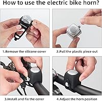 Vista 8 de ROCKBROS Electra - Campana de bicicleta eléctrica para bicicleta, cuernos de bicicleta, campanas de bicicleta resistentes al agua