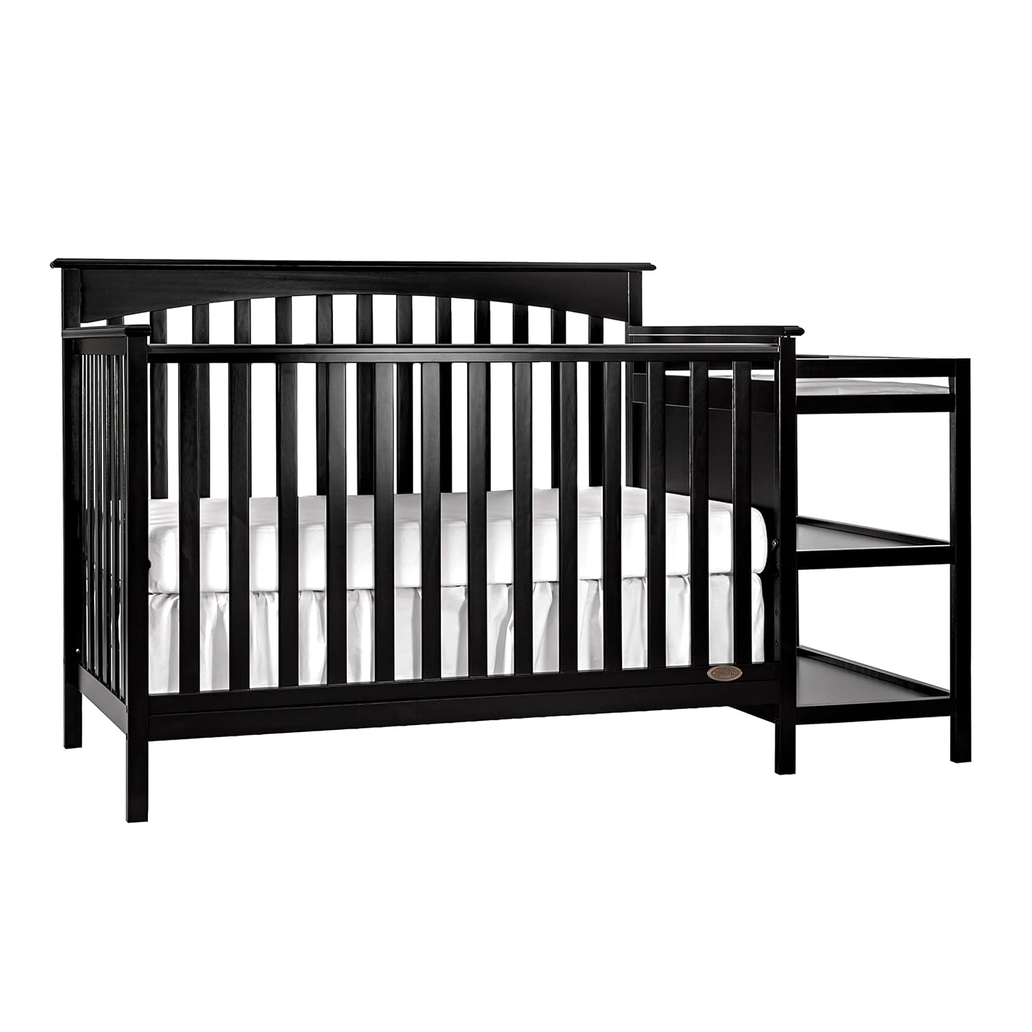 Dream On Me Chloe 5-in-1 Convertible Crib and Changer, Black