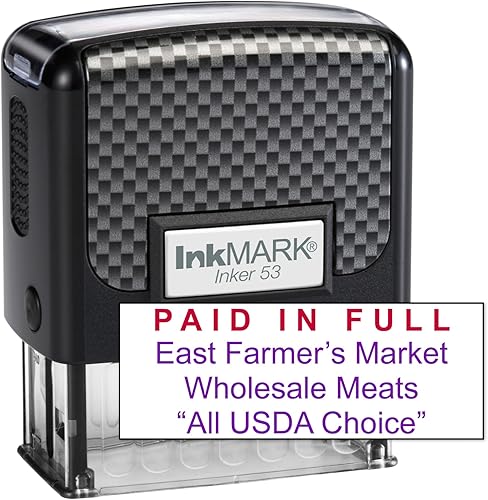 Sello personalizado de textologotipoimagen, 2 colores de tinta personalizables, posicionamiento personalizado superior e inferior 1, ideal para