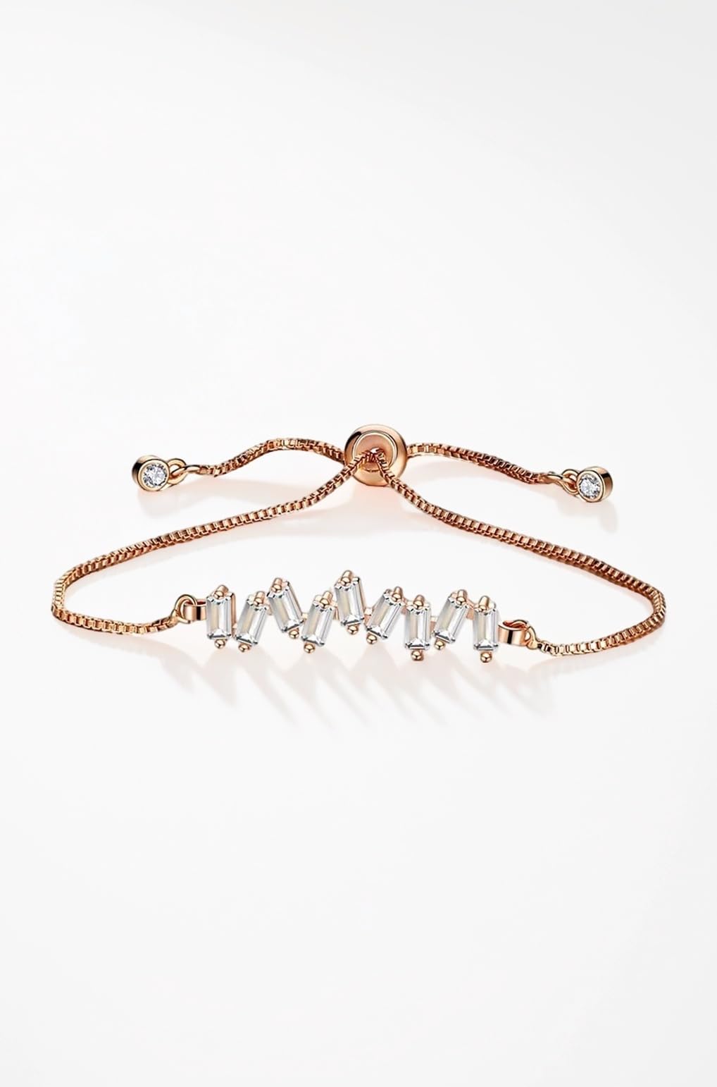 Latest Stylish Austrian Crystal Rose Gold Charm Bracelet for Women (rrsd10851b)
