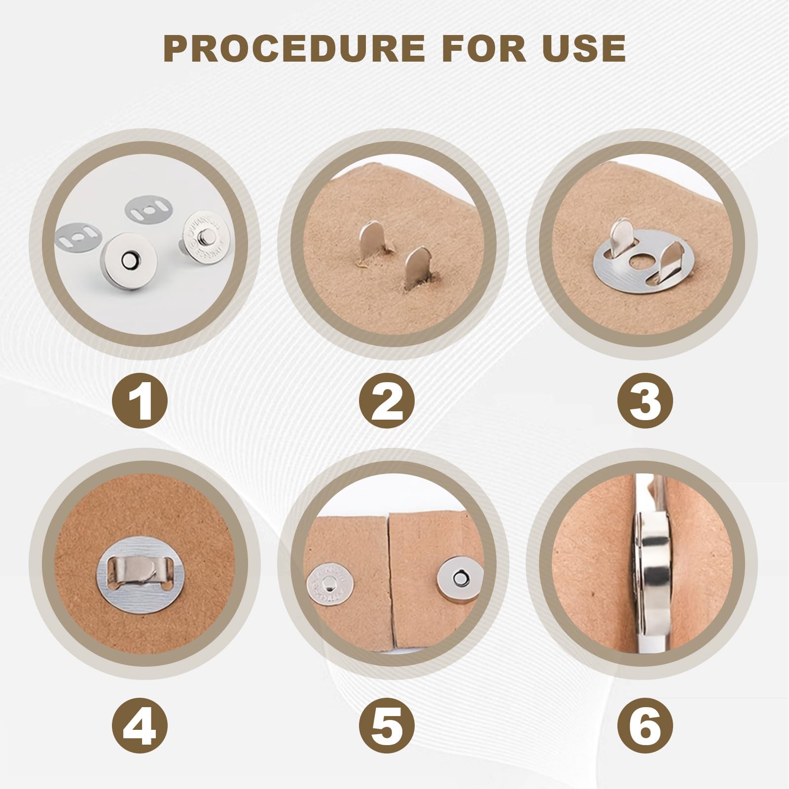 Bottoni Magnetici 20 Pezzi | Chiusure Magnetiche Per Borse E Abiti | 18mm E 14mm In Argento E Bronzo