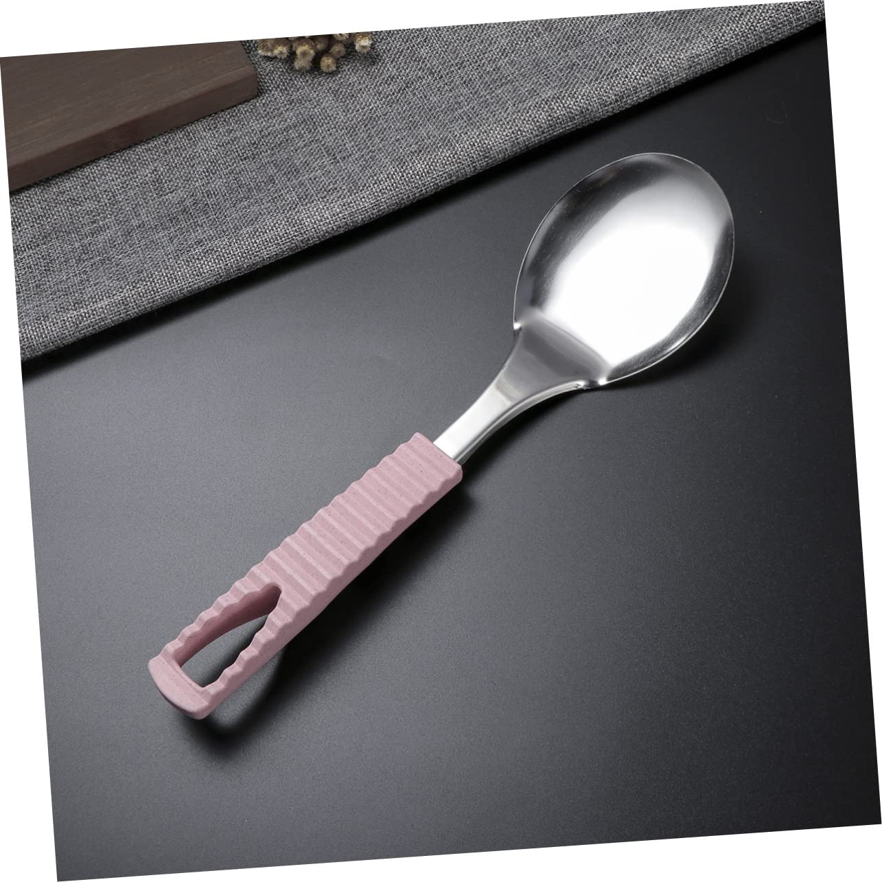 2 Pcs Cuillère Plate En Acier Inoxydable Tout-petit Enfant Cuillères À