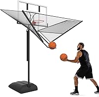 GADFISH Upgrade Basketball Shot Trainer with Net Return - Heavy Duty Rebounder for 18" Hoops, Indoor/Outdoor No-Jam Design
