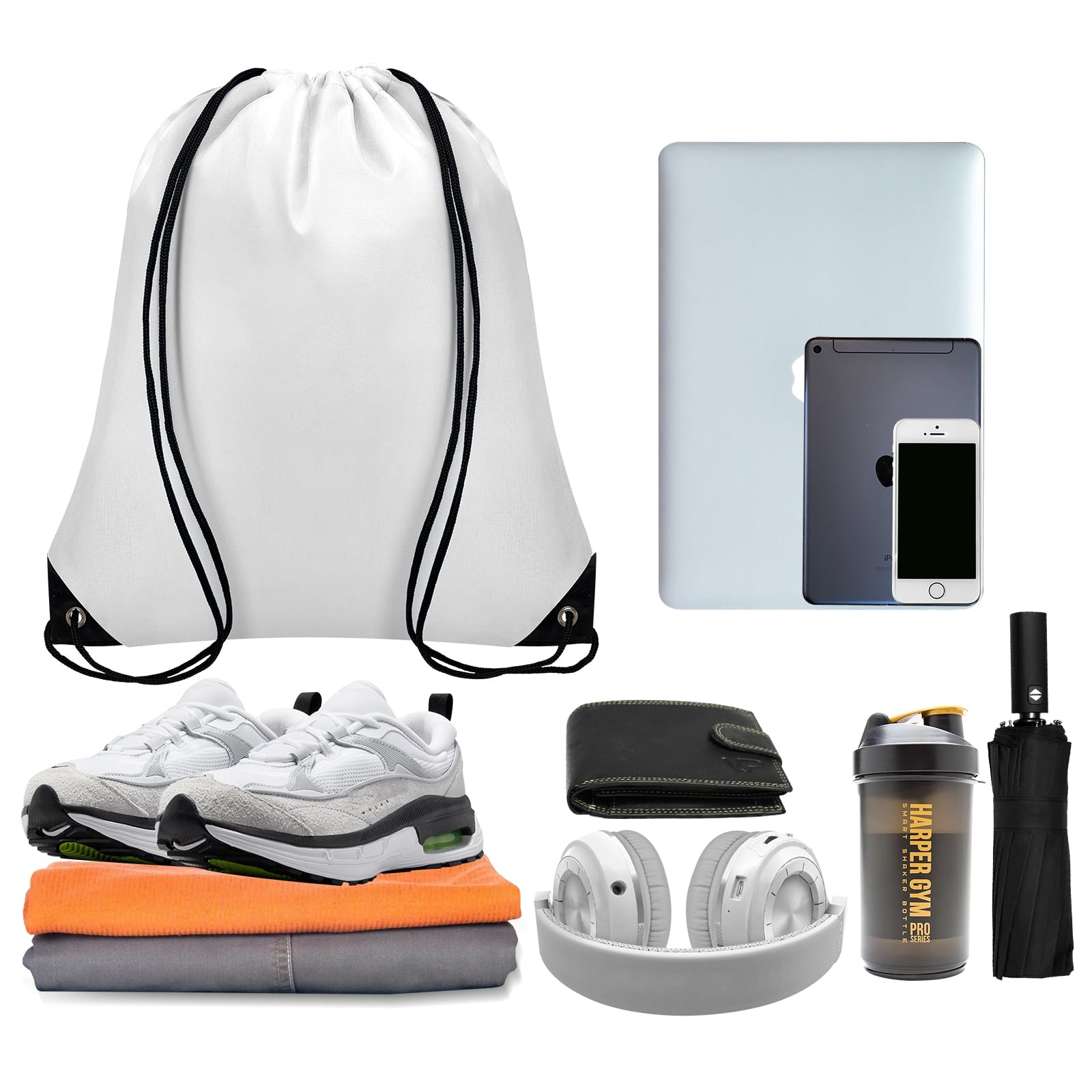 Grneric Zaino con coulisse in nylon per viaggi in palestra
