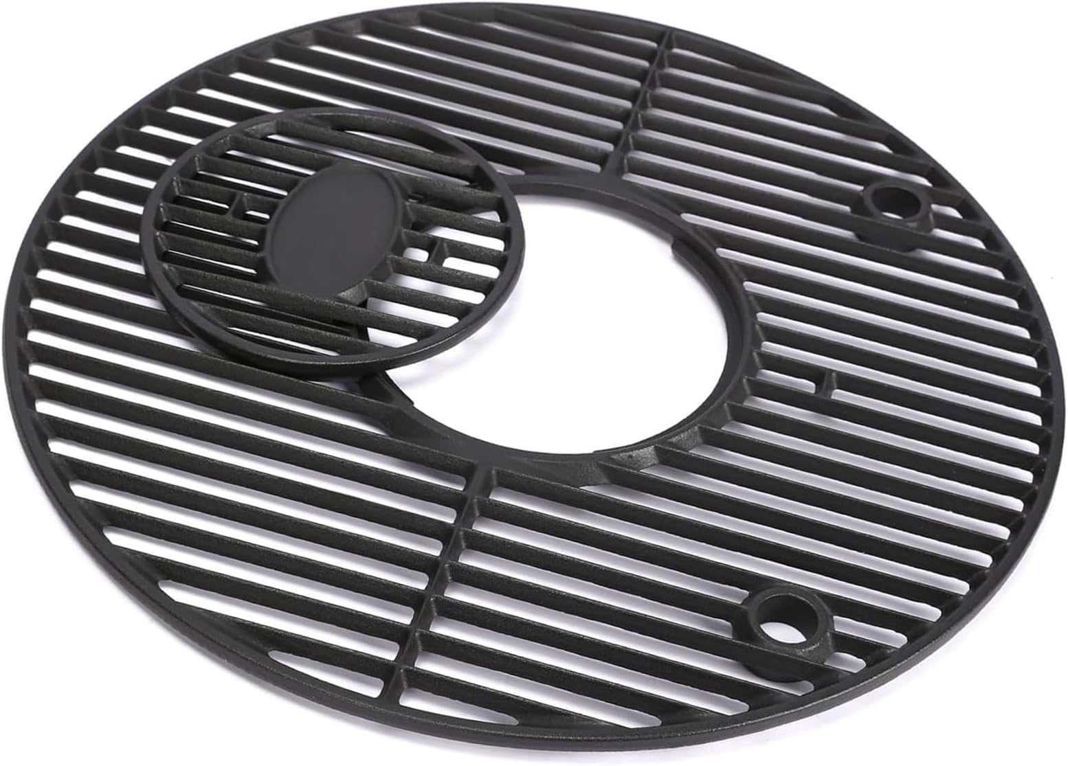 QuliMetal Round Grill Grate 19.5" for Akorn Kamado Ceramic Grill, Pit Boss K24, Louisiana Grills K24, Char-Griller 16620, Solid Rod Round Coookin Grate Grill Grid, Heavy Duty Cast Iron