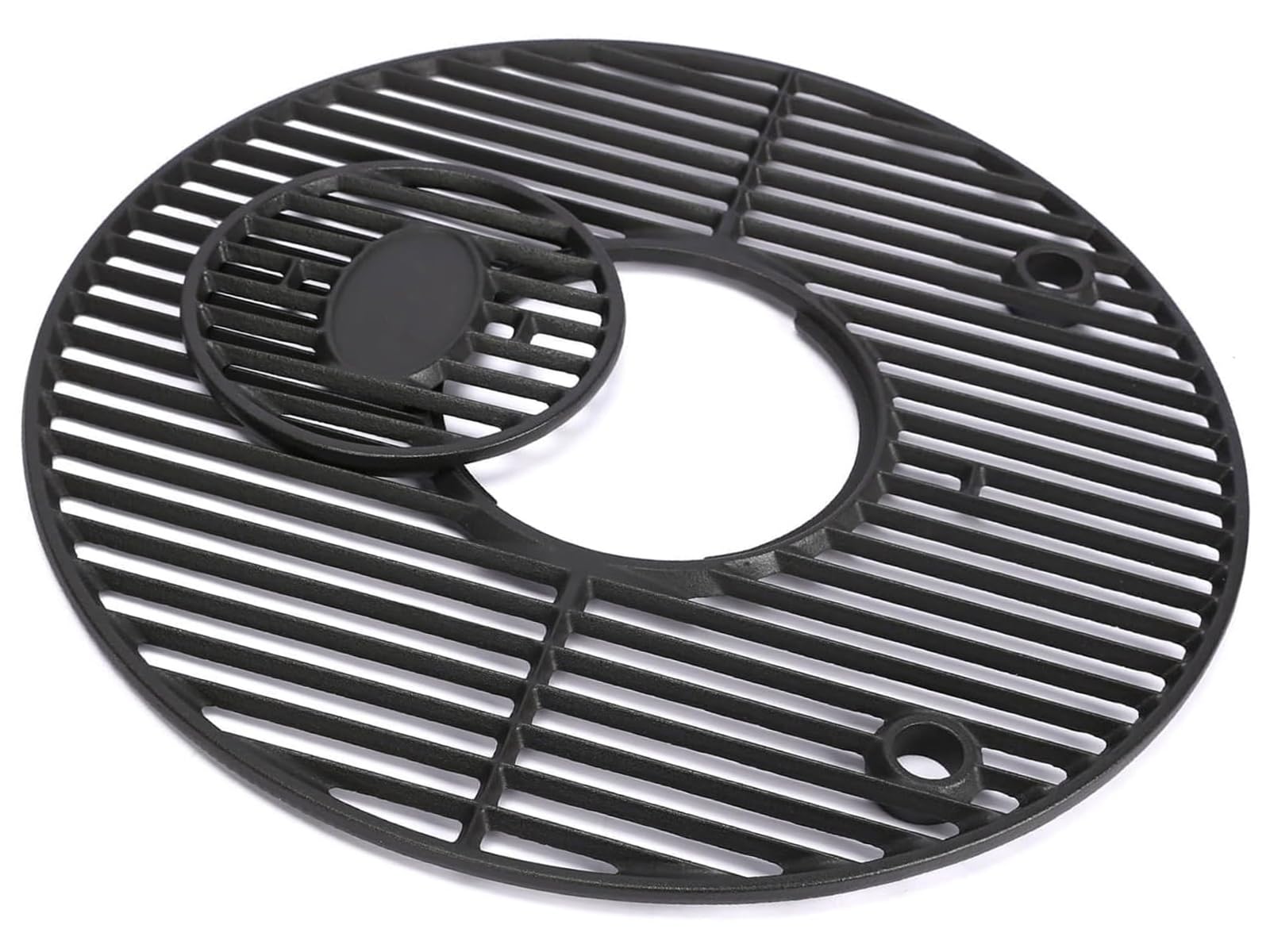 QuliMetal Round Grill Grate 19.5" for Akorn Kamado Ceramic Grill, Pit Boss K24, Louisiana Grills K24, Char-Griller 16620, Solid Rod Round Coookin Grate Grill Grid, Heavy Duty Cast Iron