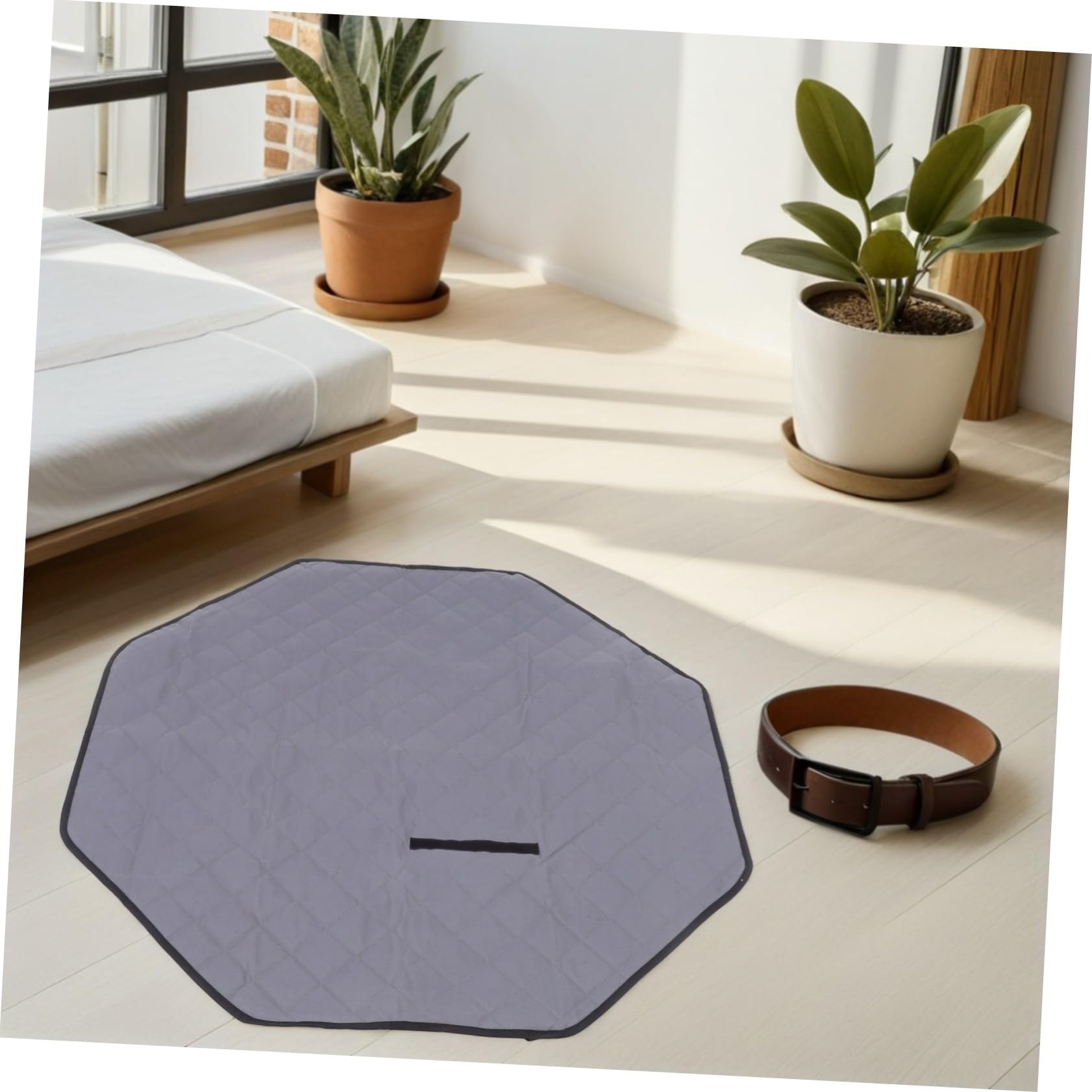 Alfombrilla Octogonal para Parque de Mascotas de Tela Oxford, Plegable y Lavable, Colchoneta Reutilizable para Perros y Gatos en Interiores y Camping