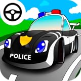 Cool Cop Car games for little kids: Driving down the highway