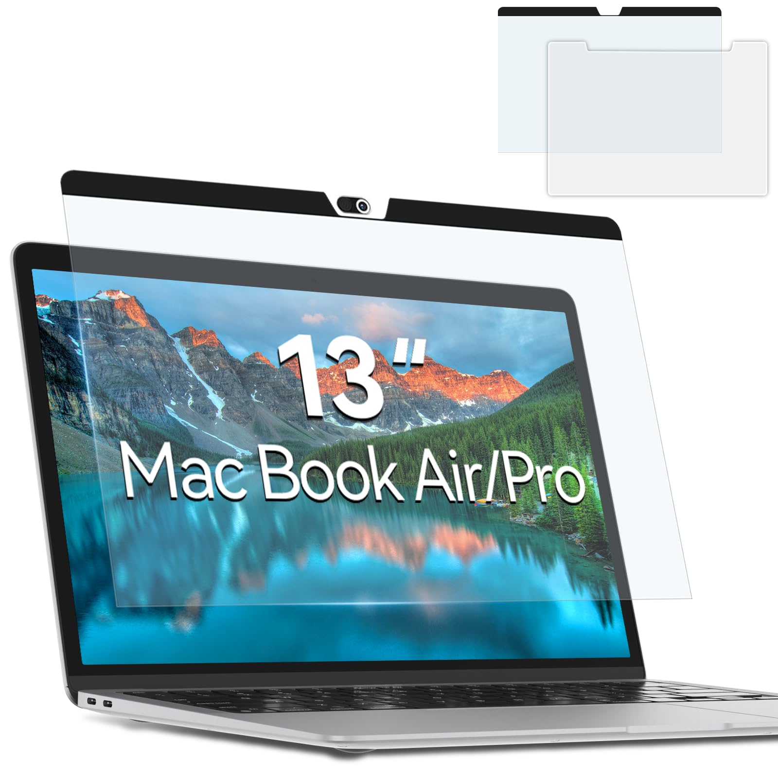 Magnetic Anti Blue Light Screen Protector for MacBook Air/Pro 13 Inch (2016-2022, M1, M2 ), Removable MAC 13.3" Blue Light Filter, Bubble-Free Install, Eye Protection Glare Laptop Screen Protector