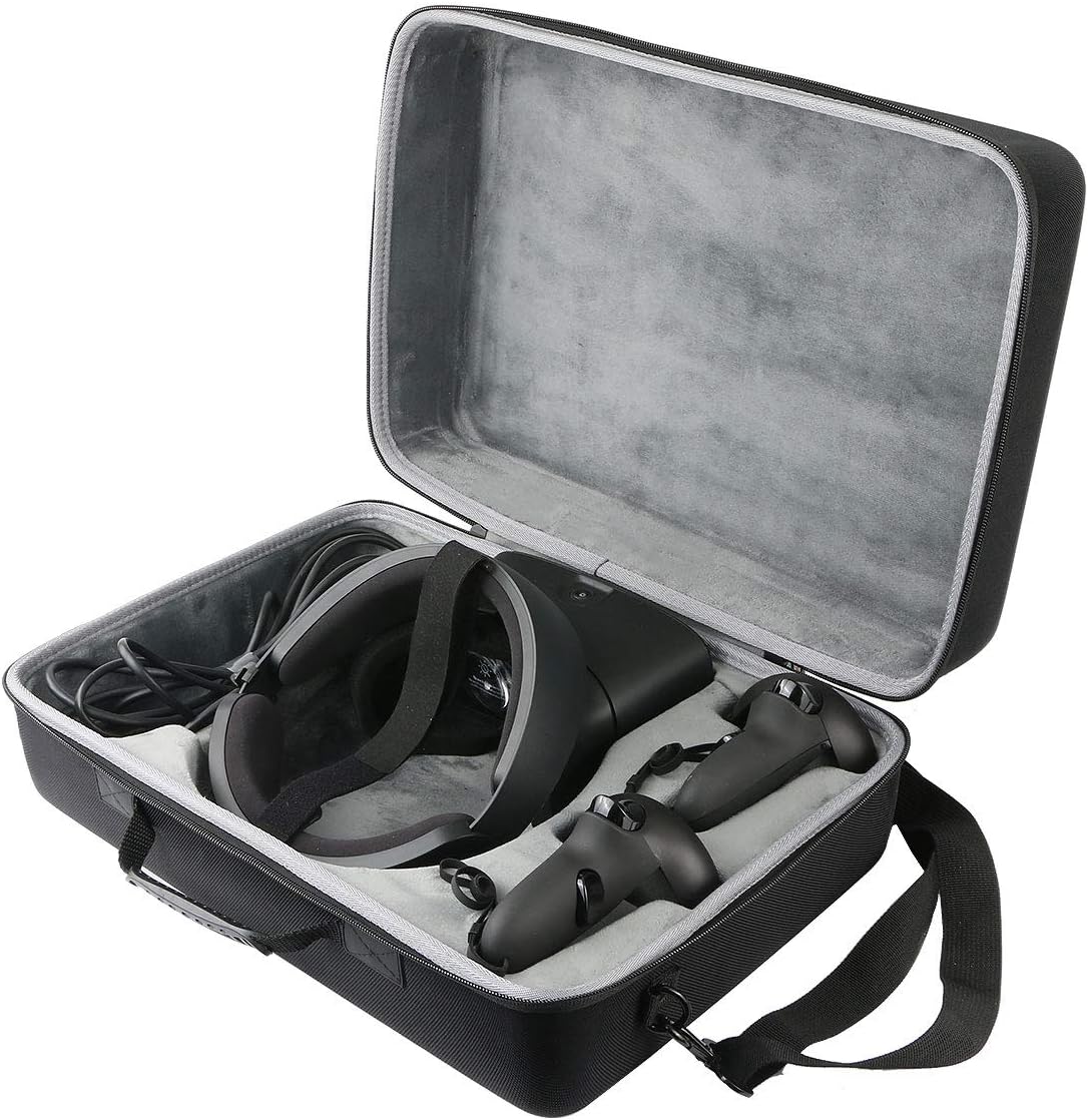 co2crea Hard Travel Case Replacement for Oculus Rift S PC-Powered VR Gaming Headset (Black Case + Inner Box)