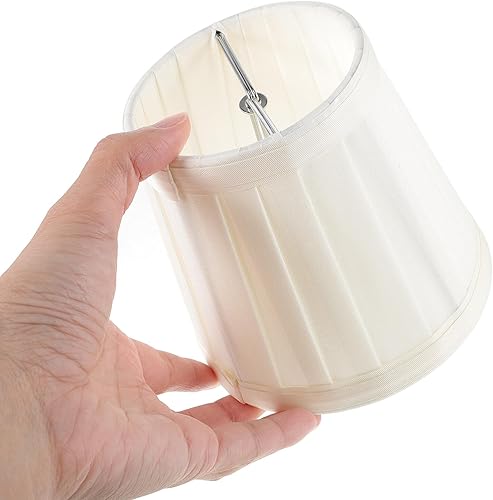 Miniatura 10 de Beaupretty Pantalla de repuesto con clip para lámparas, cubierta de lámpara pequeña, pantalla de barril de repuesto para luz de piso de mesa, color