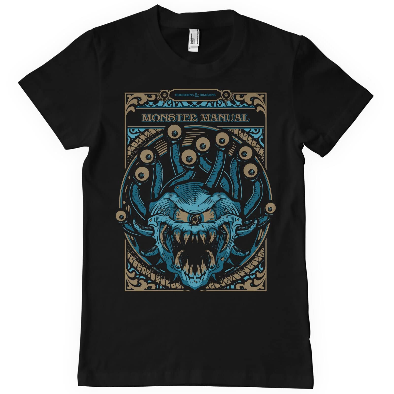 Dungeons & Dragons Officially Licensed Monsters Manual Mens T-Shirt Black