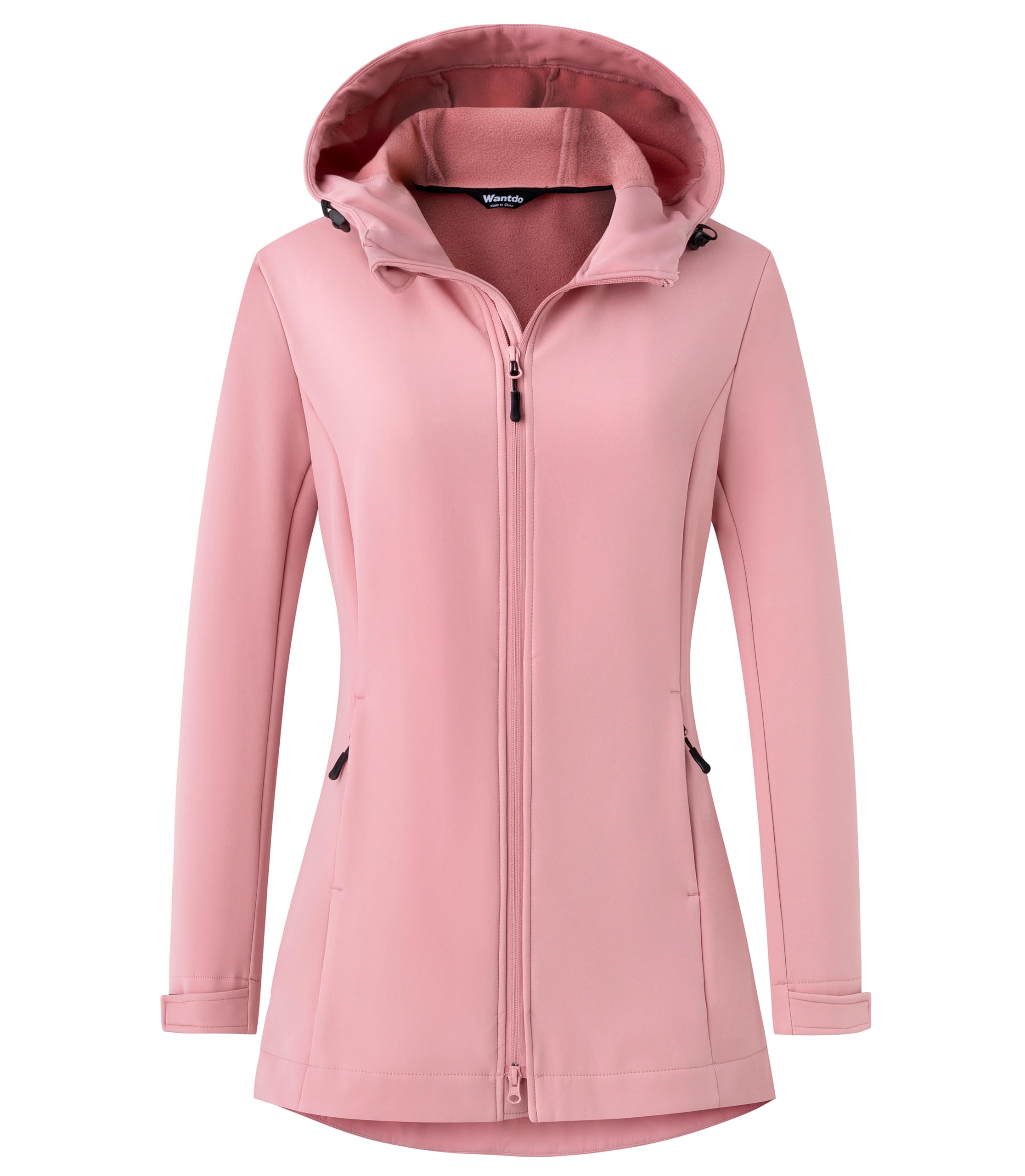 wantdo Womens Softshell Jacket Hooded Fleece Lined Waterproof Rain Jacket | Lightweight W…