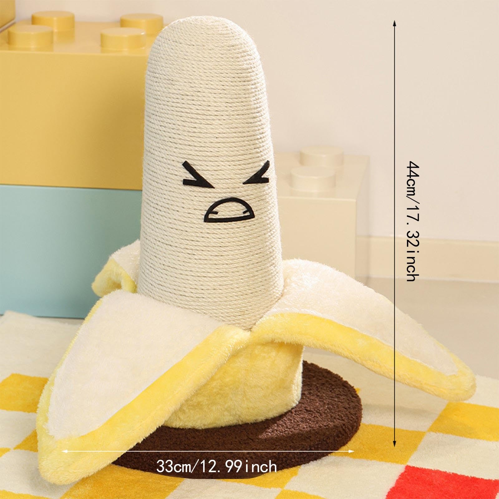 MYCENSE Cat Scratching Post Grinding Paws Training Interactive Toy Banana Shaped Scratcher Frame Claw Scratcher for Indoor Cats