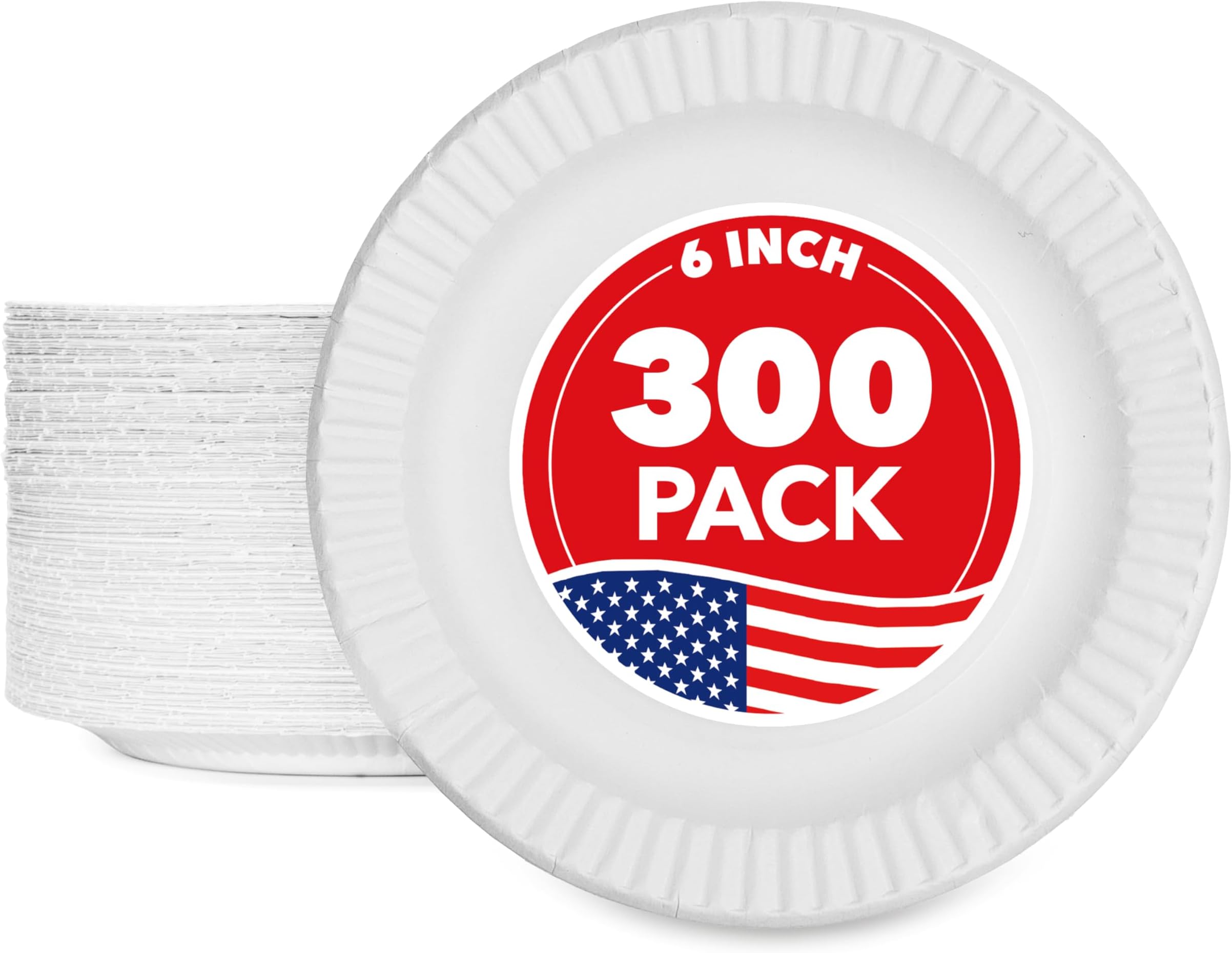 Stock Your Home 6Inch Paper Plates Uncoated, Everyday