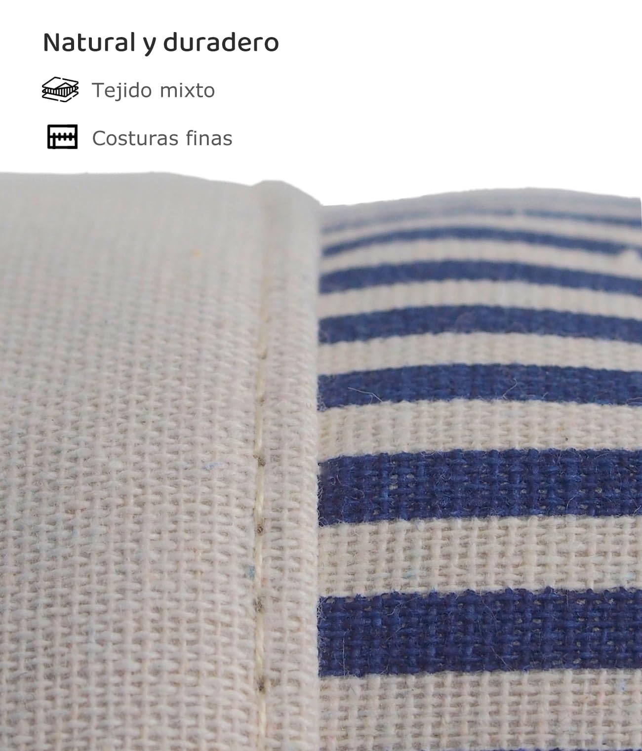 Mangata Caja de almacenamiento plegable, cesta de almacenamiento de tela gruesa con asas para estantes de juguetes(paquete de 1, Azul Rayas, M)