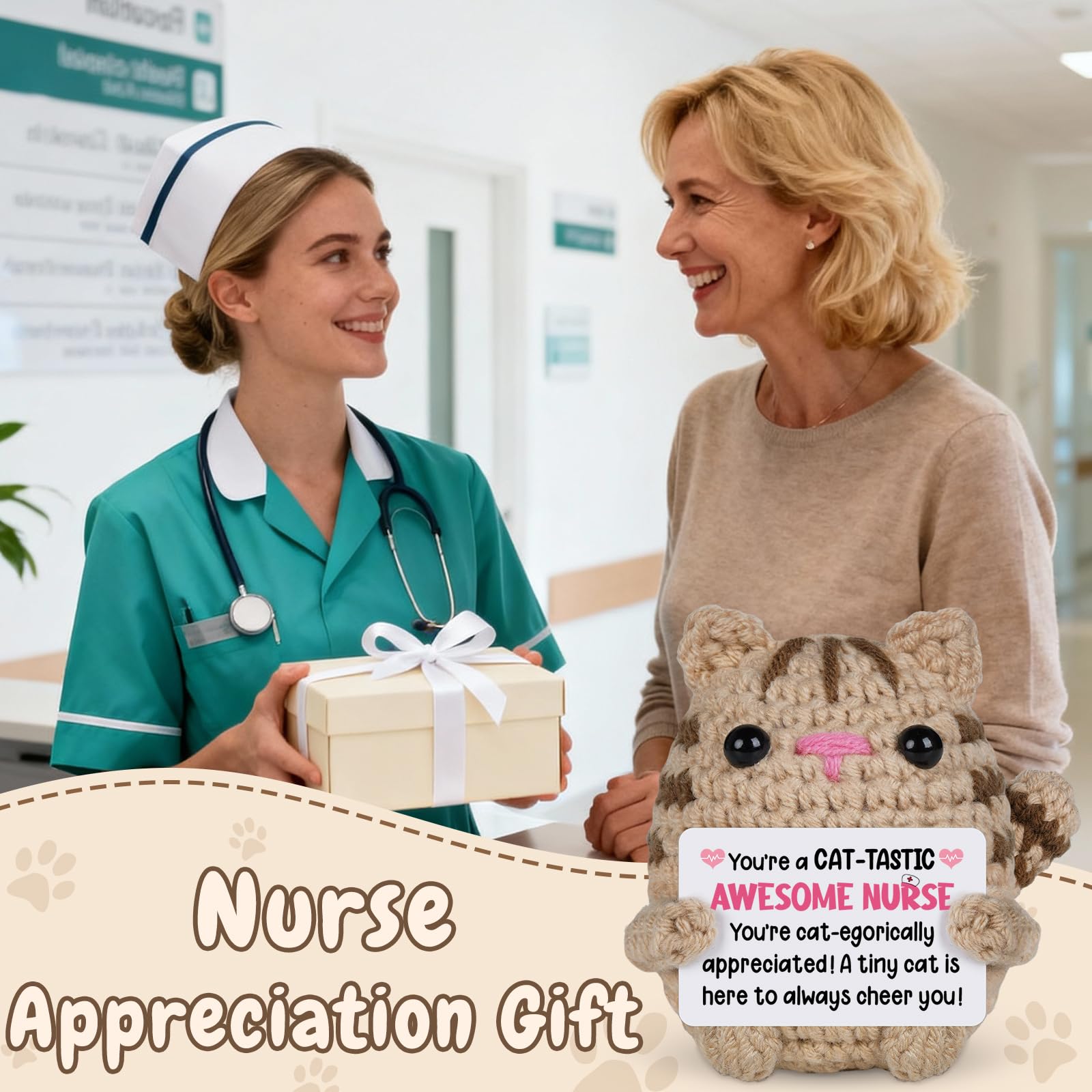 Nurse Gifts for Women Funny Cat Nurses Appreciation Gifts for Women Nurses Week - Image 2