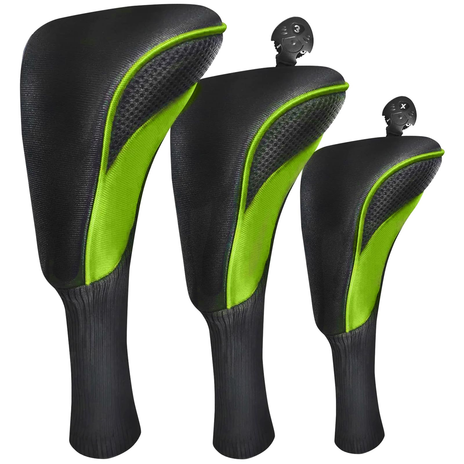 FINGER TEN Golf Club Head Covers for Woods Long Cover Driver Hybrid Fairway, Headcovers with Interchangeable No. Tag Novelty Durable Fit Woods Clubs (Aquamarine 135) — image 1
