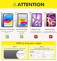 Vista 2 de INFILAND Funda compatible con iPad A16 de 11ª generación de 11 pulgadas 2025, funda para iPad de 10ª generación de 10.9 pulgadas, cubierta